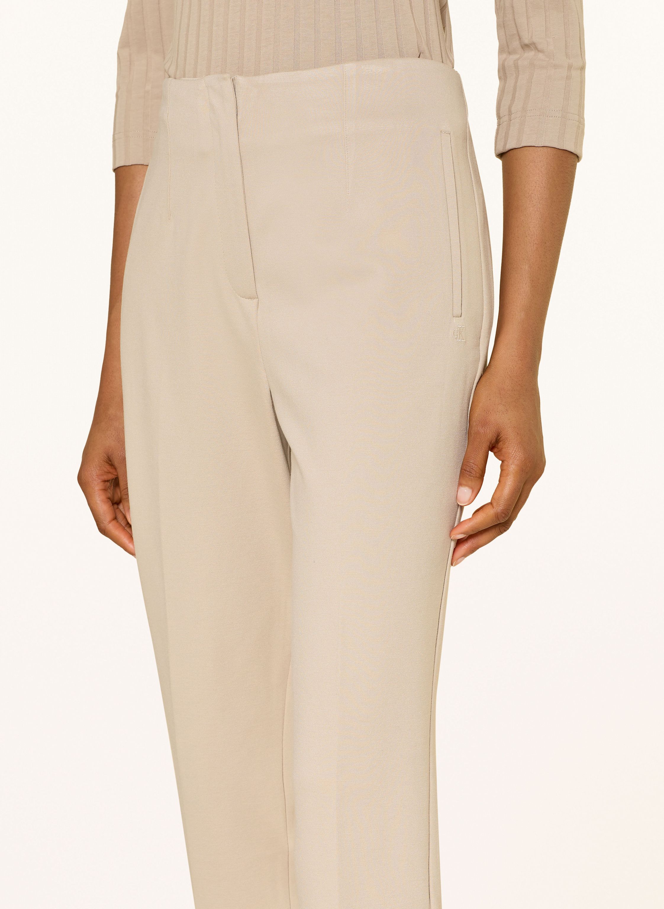 Thumbnail - Calvin Klein 7/8-Hose Aus Jersey beige