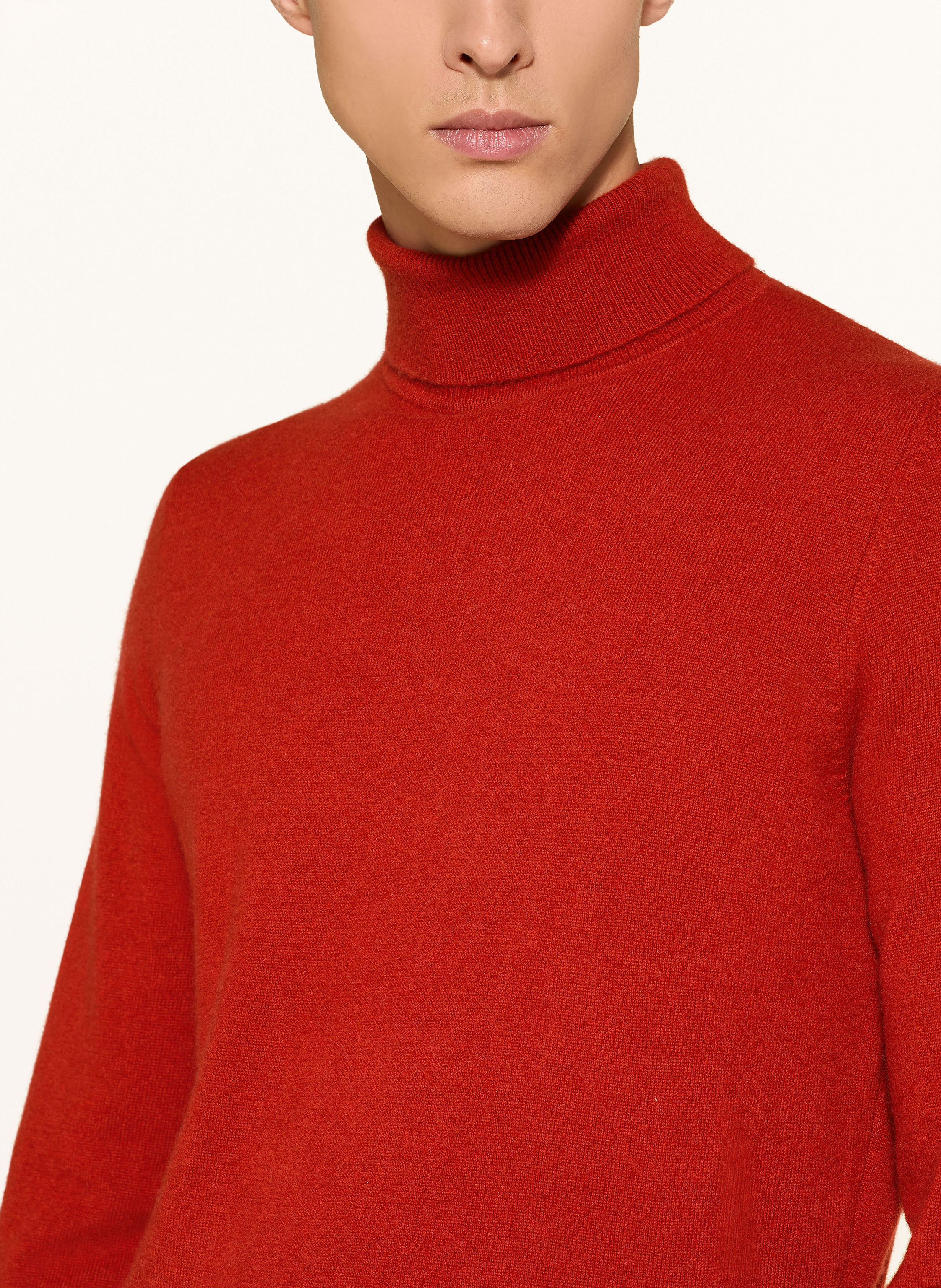 Thumbnail - Strokesman's Rollkragenpullover Aus Cashmere rot