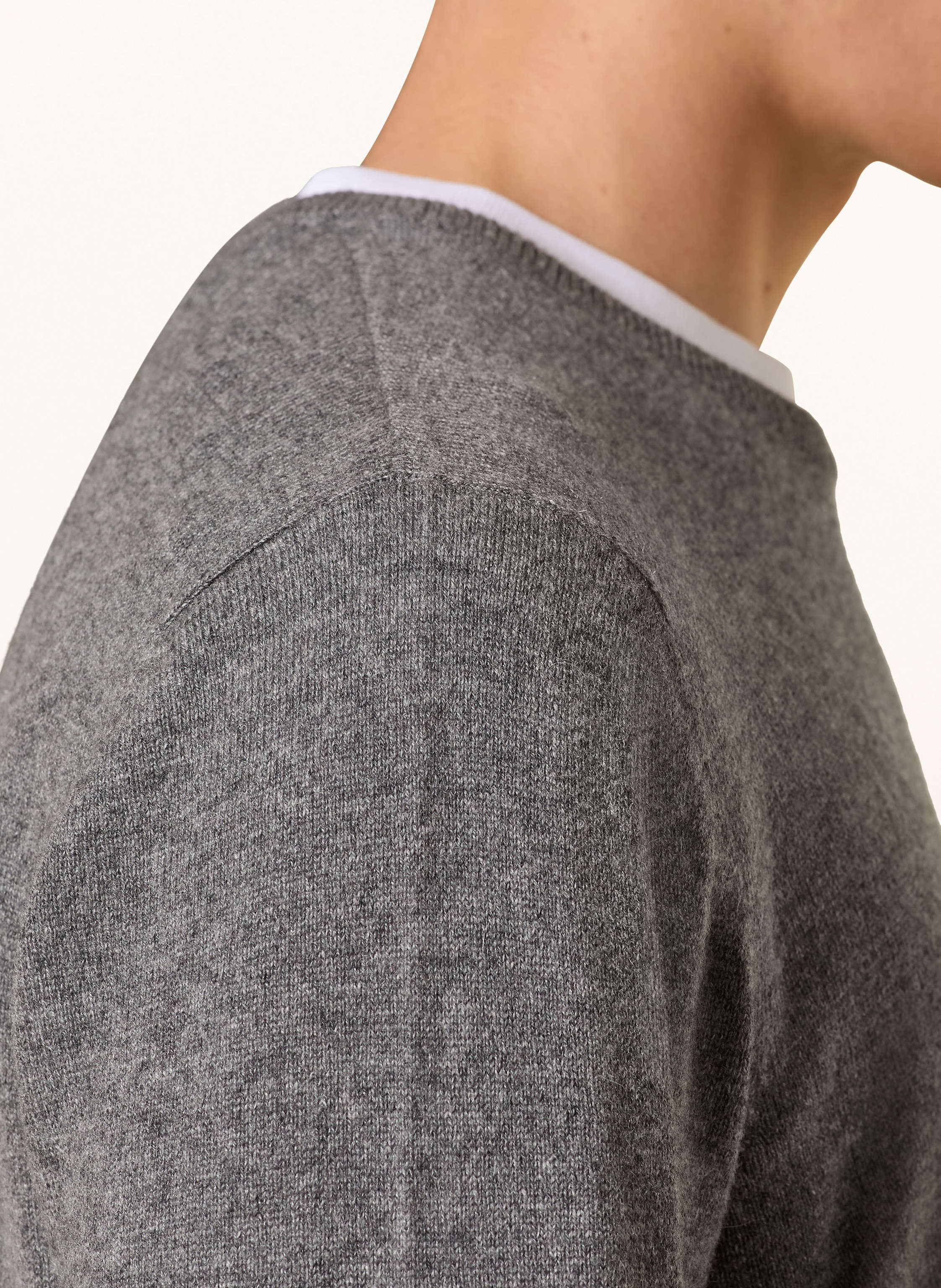 Thumbnail - Strokesman's Cashmere-Pullover grau