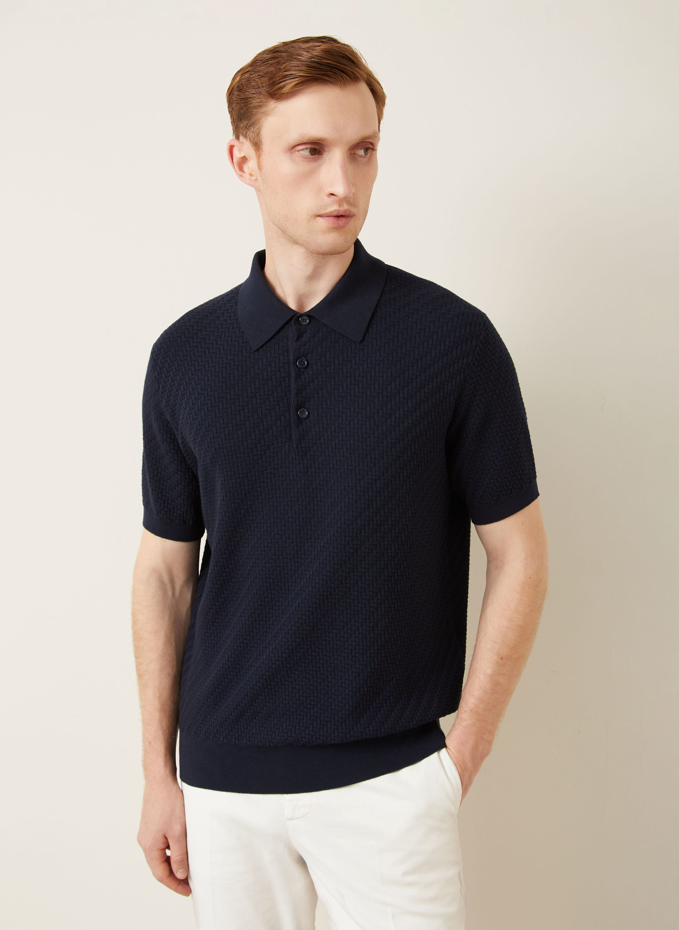 Thumbnail - Brioni Poloshirt Mit Seide blau