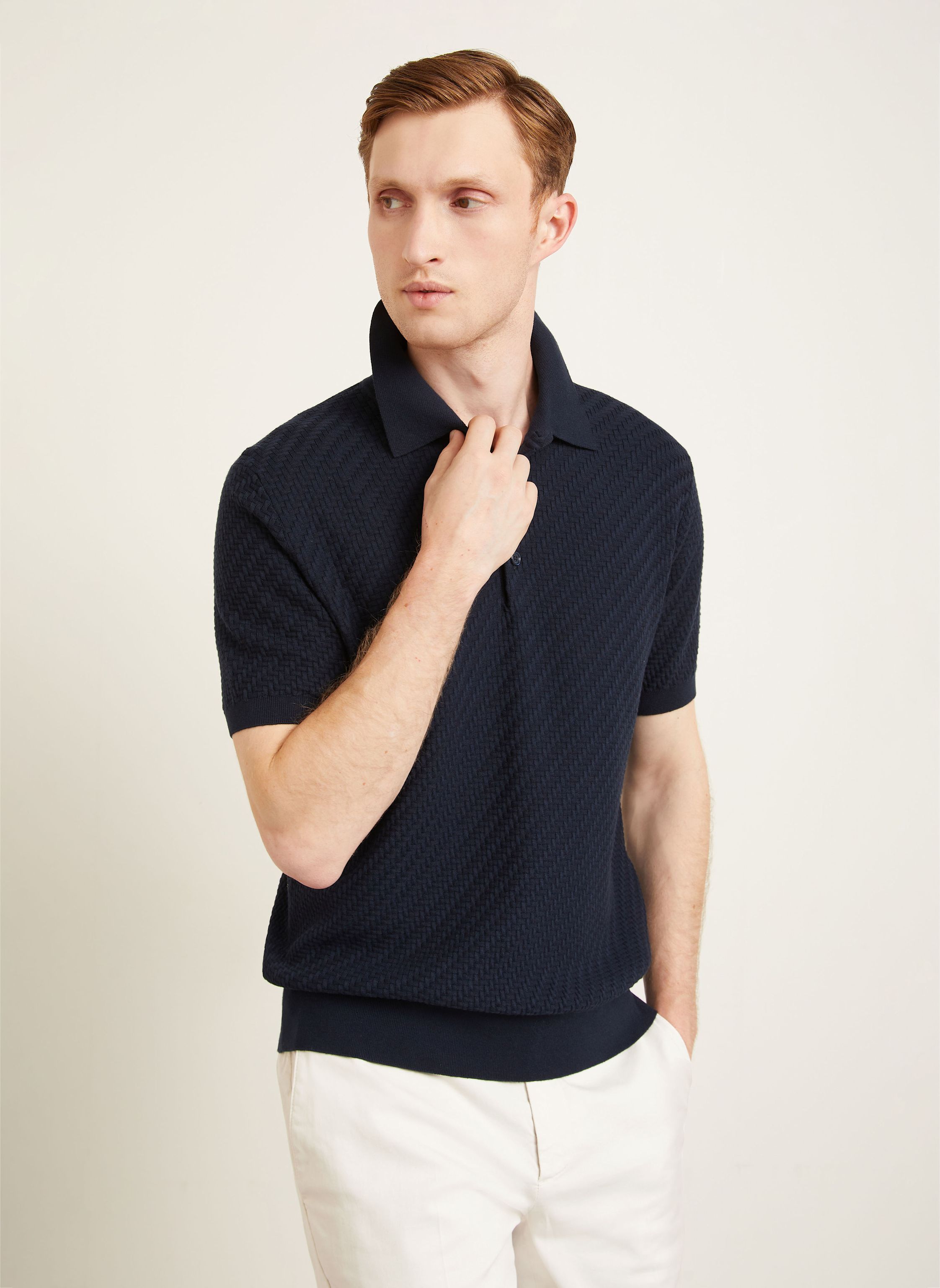 Thumbnail - Brioni Poloshirt Mit Seide blau