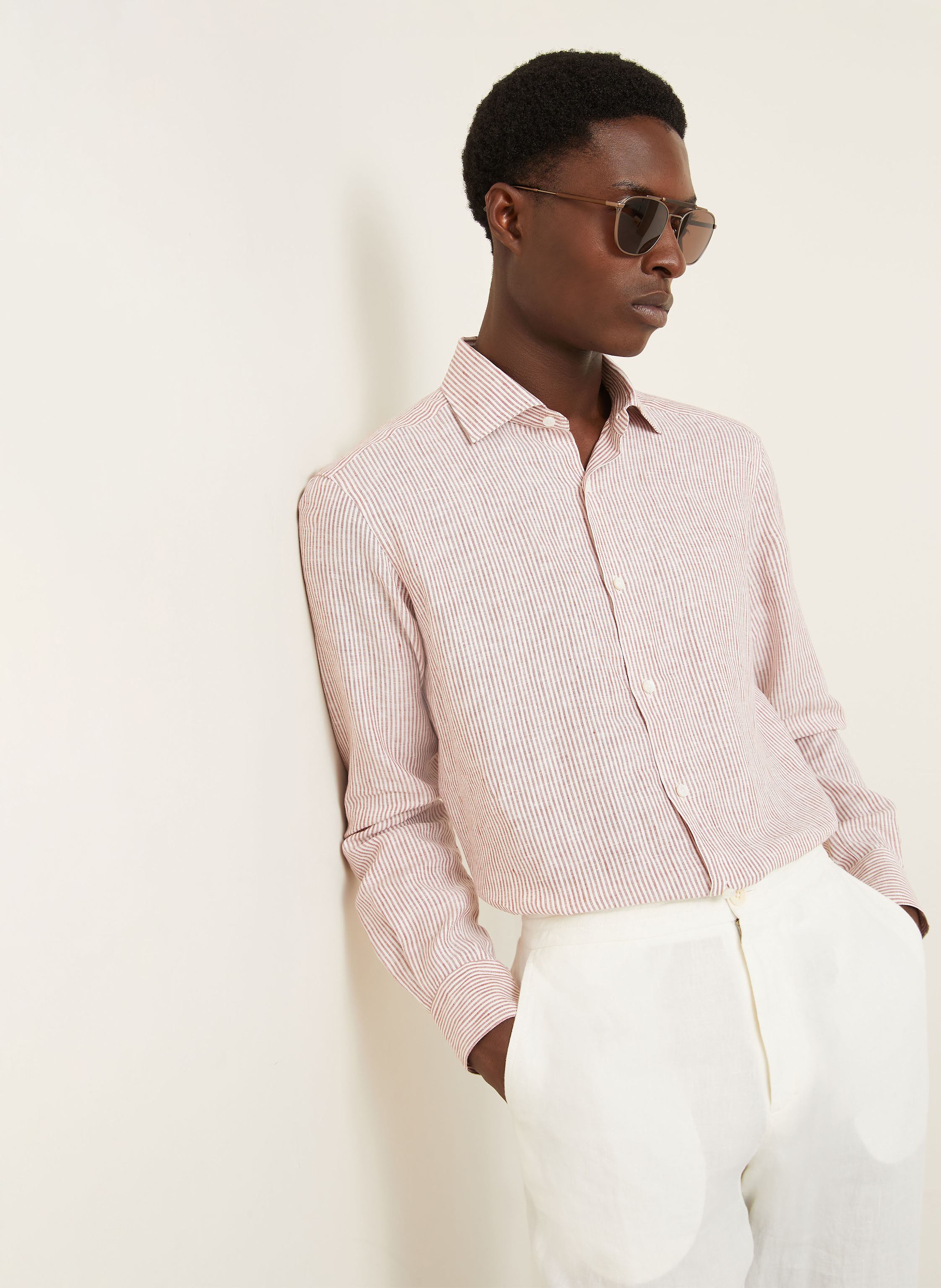 Thumbnail - Zegna Leinenhemd Regular Fit rot