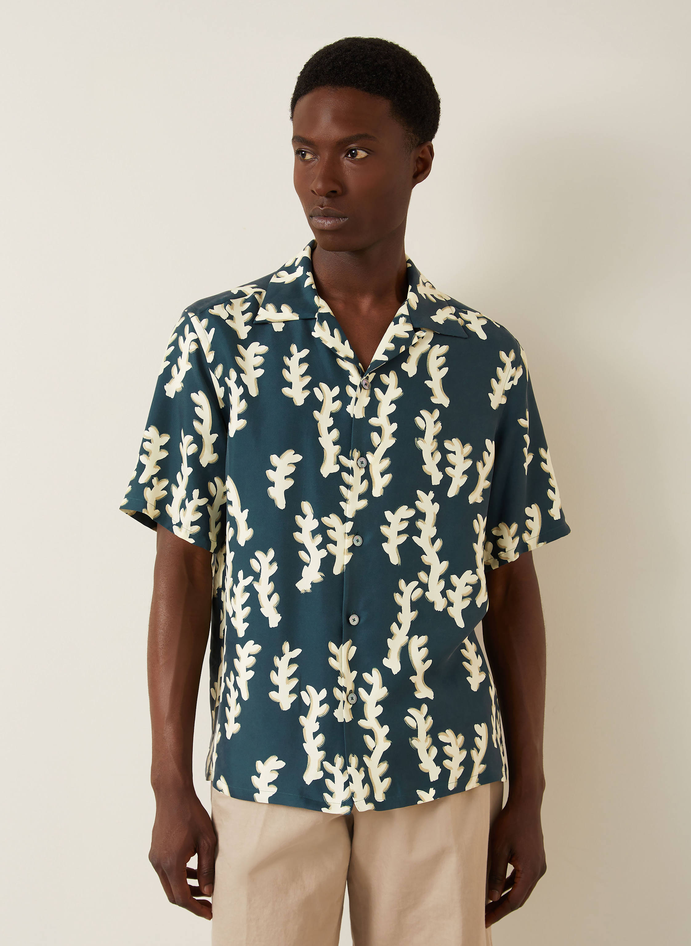 Thumbnail - Zegna Resorthemd Comfort Fit Aus Seide gruen