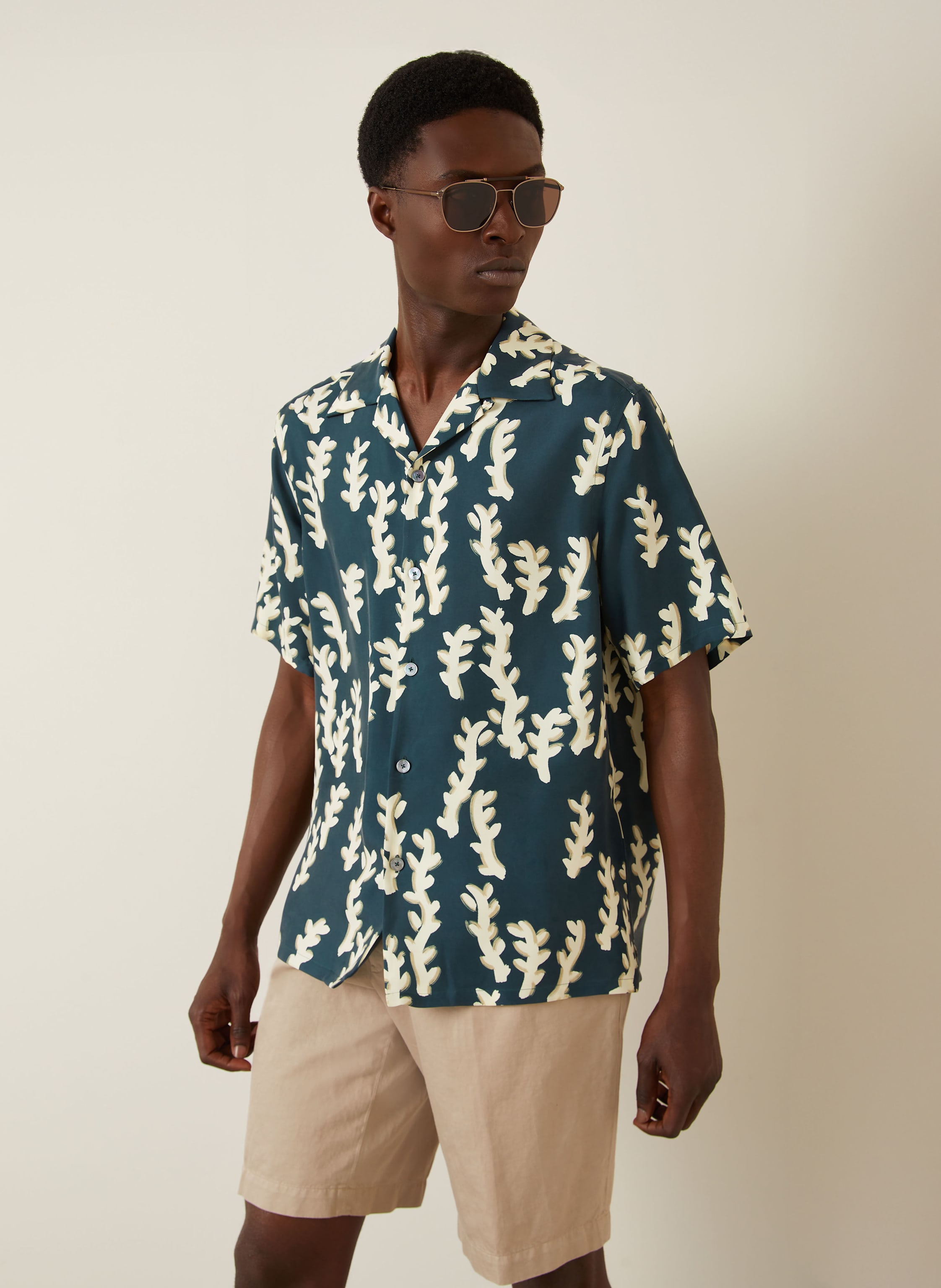 Thumbnail - Zegna Resorthemd Comfort Fit Aus Seide gruen