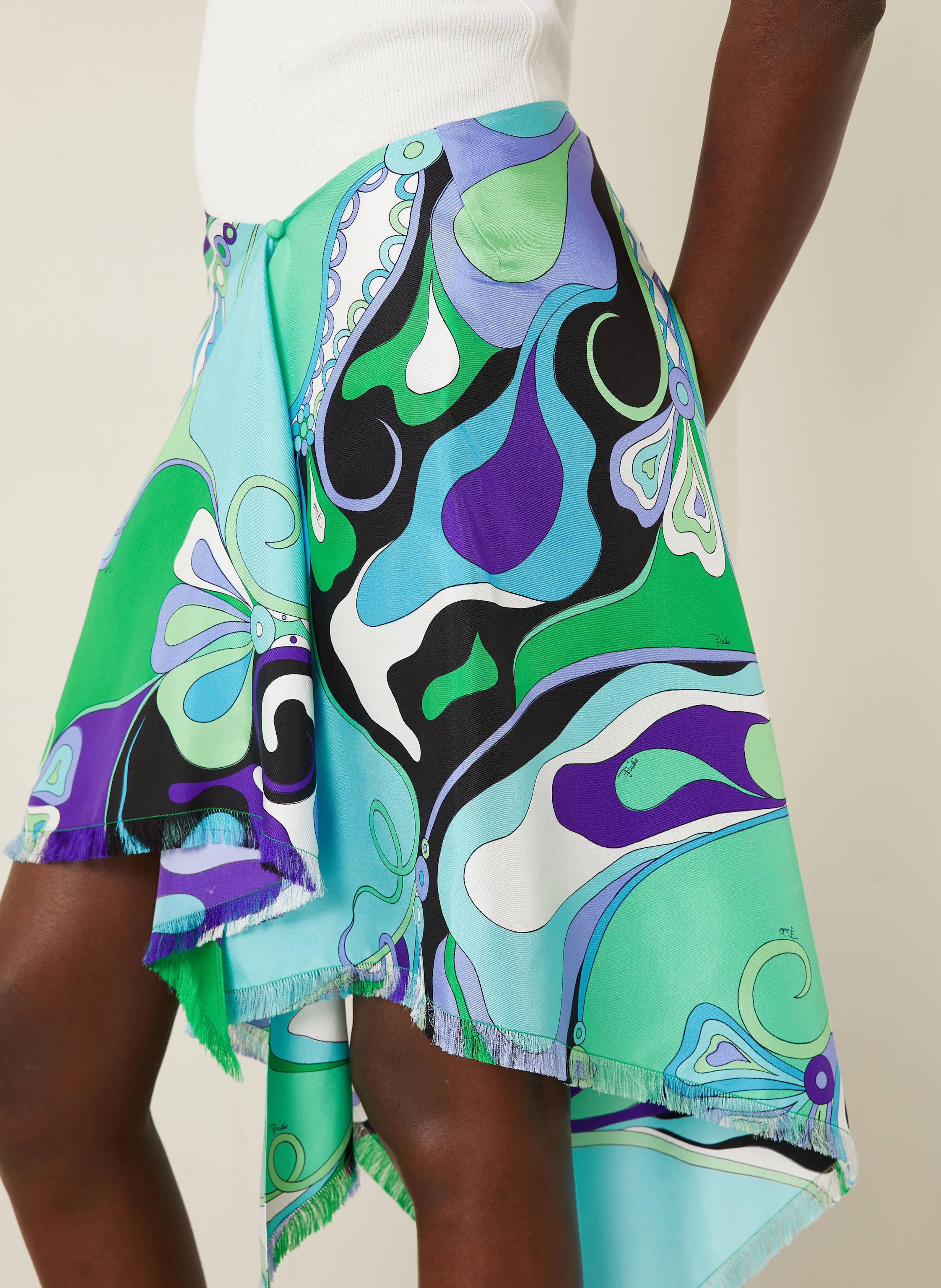 Thumbnail - Pucci Seidenrock blau