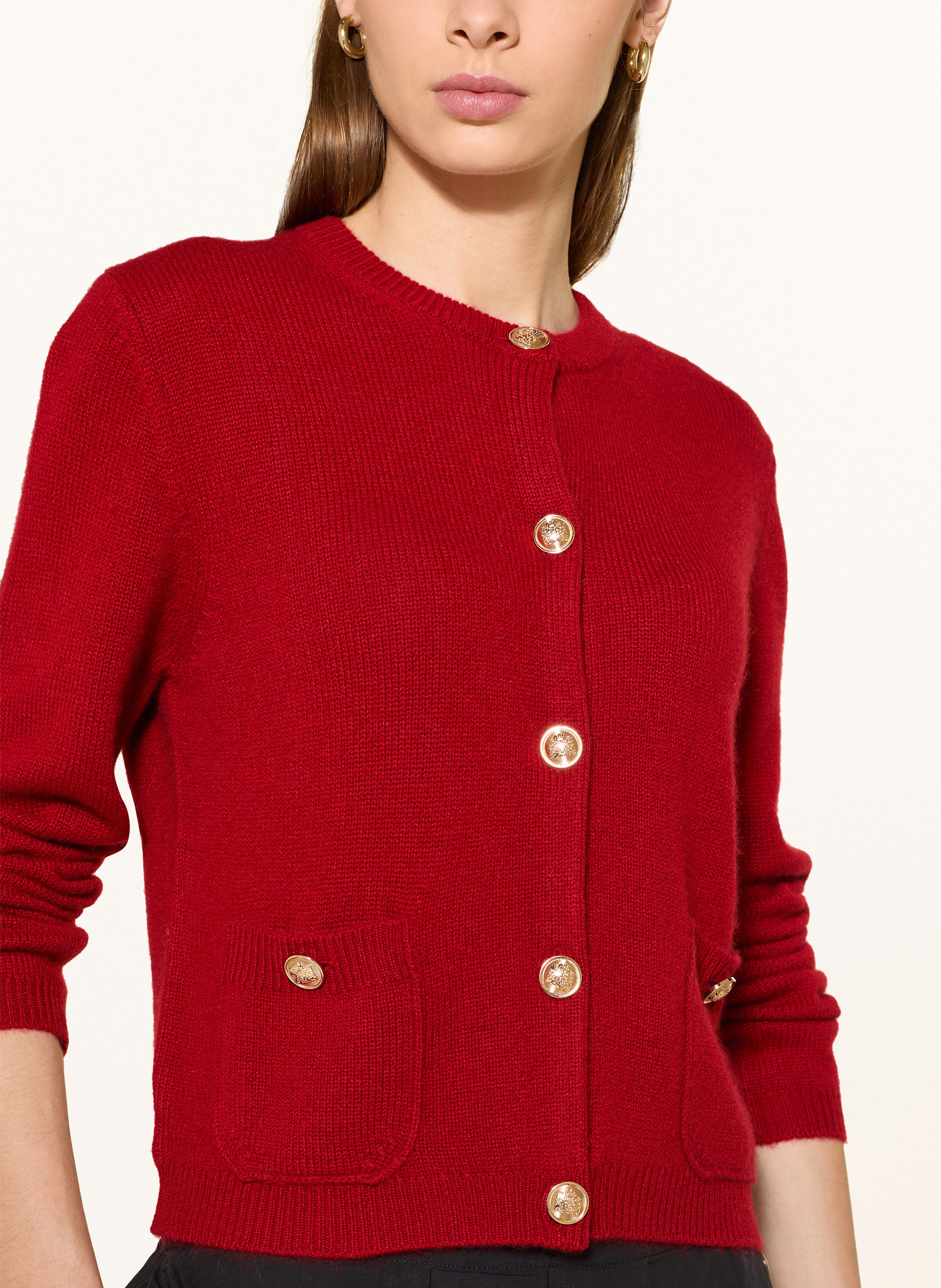 Thumbnail - Darling Harbour Strickjacke Aus Cashmere rot