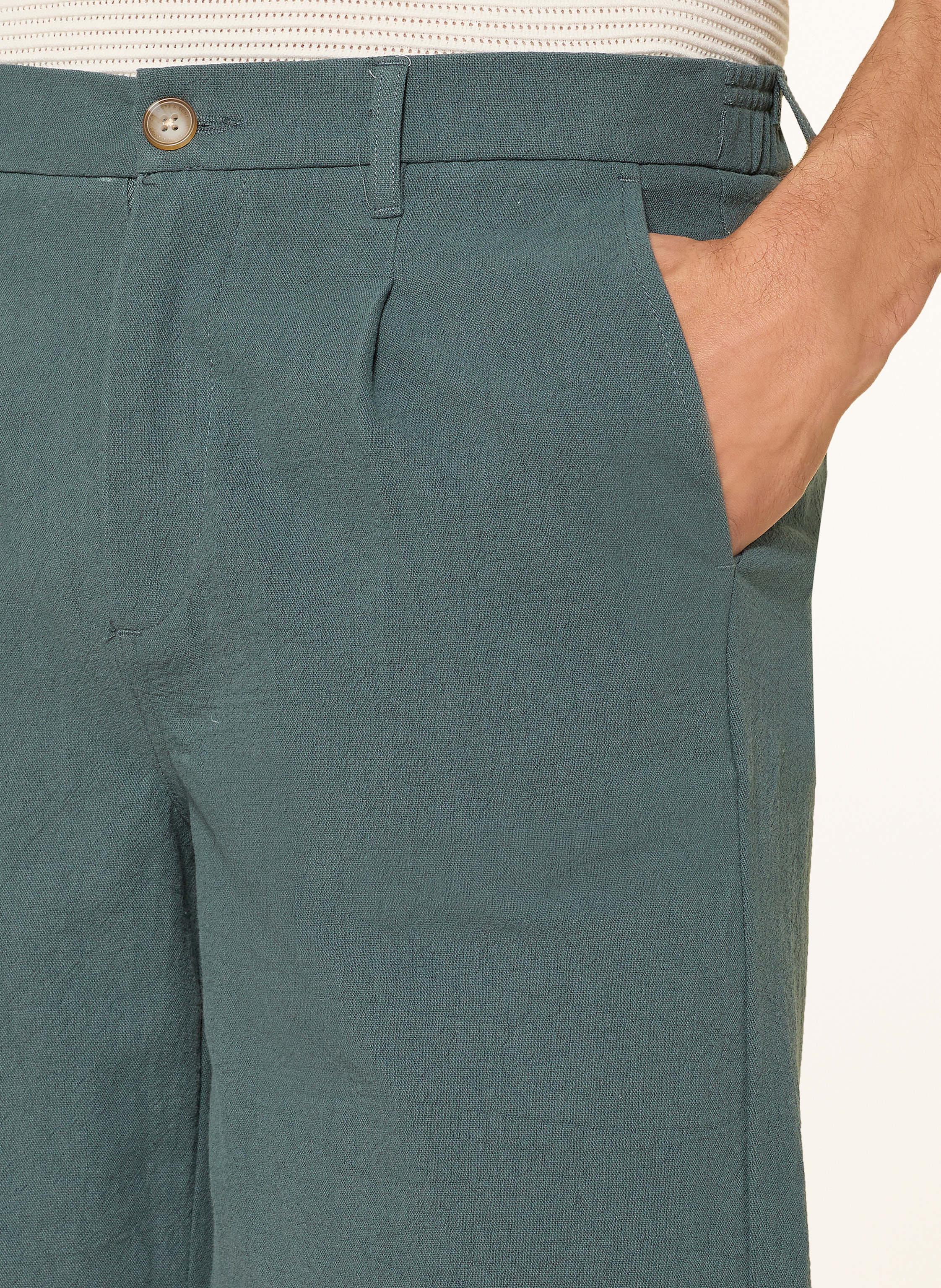 Thumbnail - Colours & Sons Chinoshorts Mit Leinen gruen