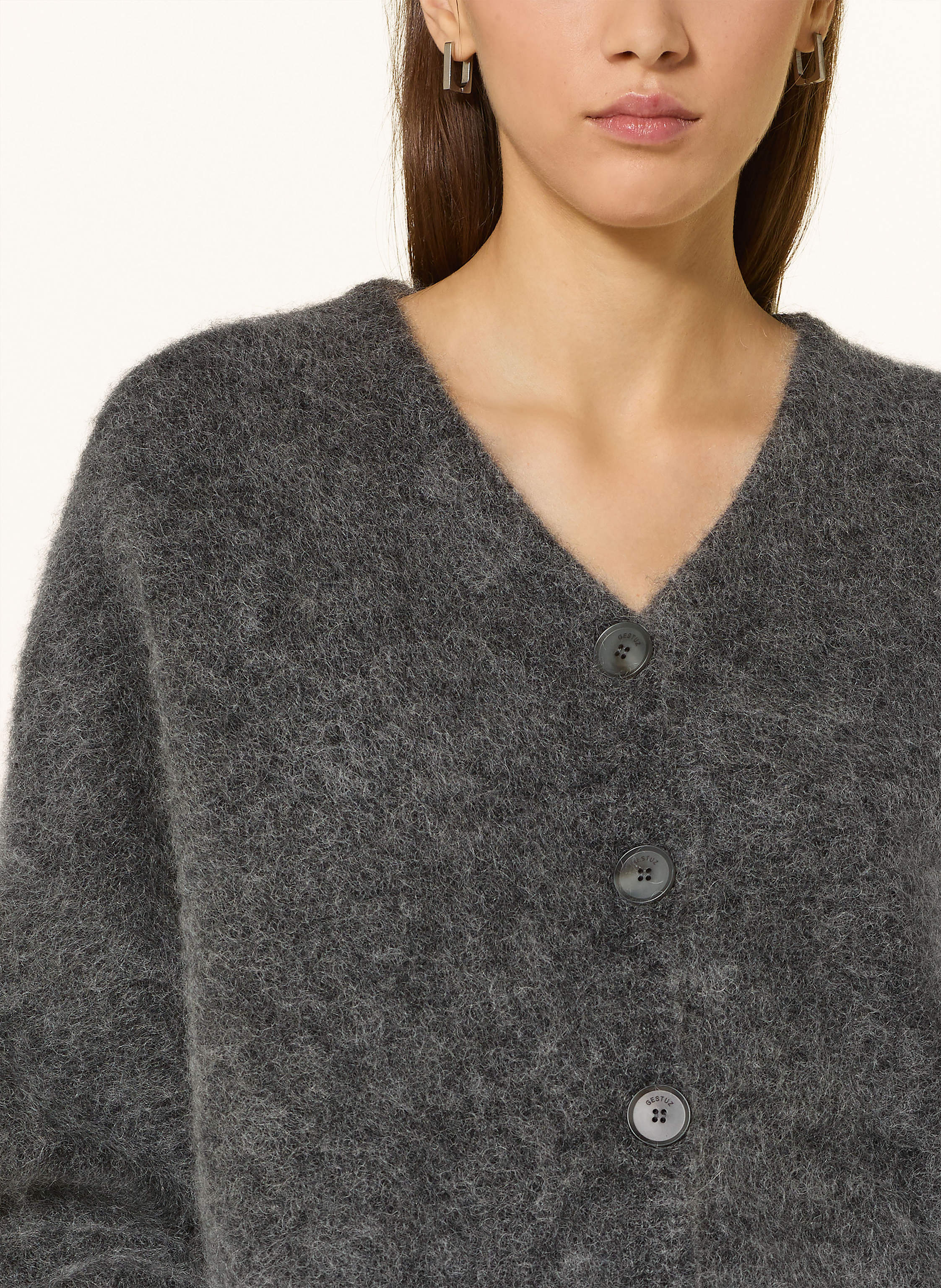 Thumbnail - Gestuz Strickjacke Gzdebbie Mit Mohair grau