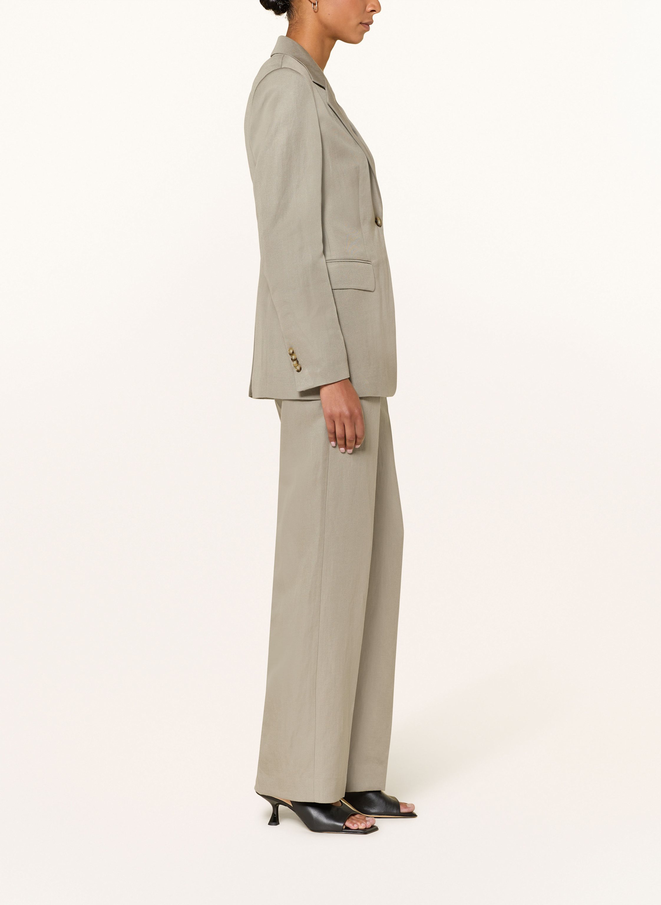 Thumbnail - Tiger Of Sweden Marlenehose Fragria Mit Leinen gruen