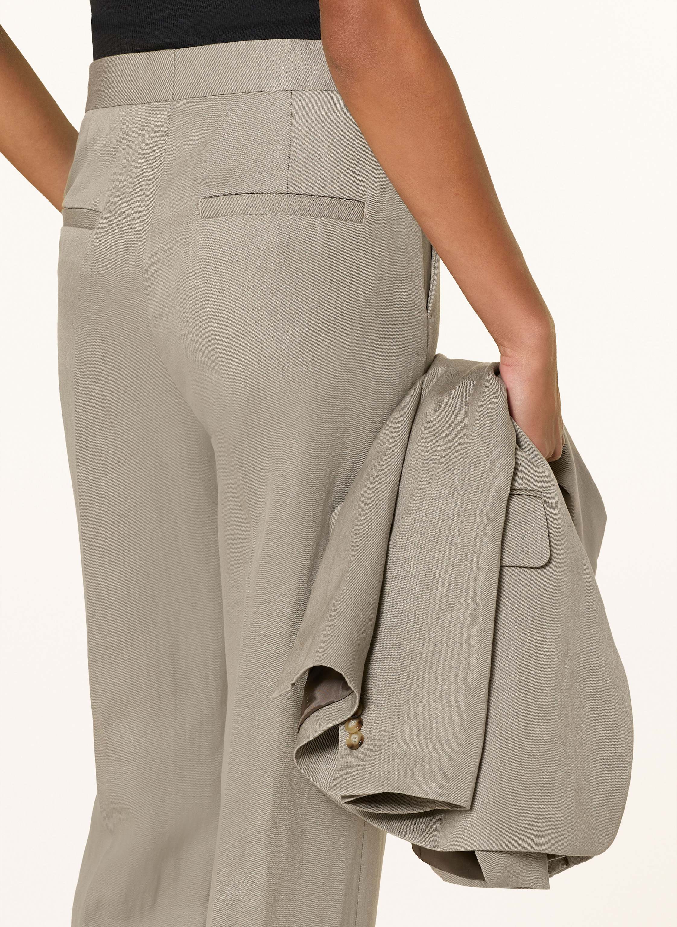 Thumbnail - Tiger Of Sweden Marlenehose Fragria Mit Leinen gruen