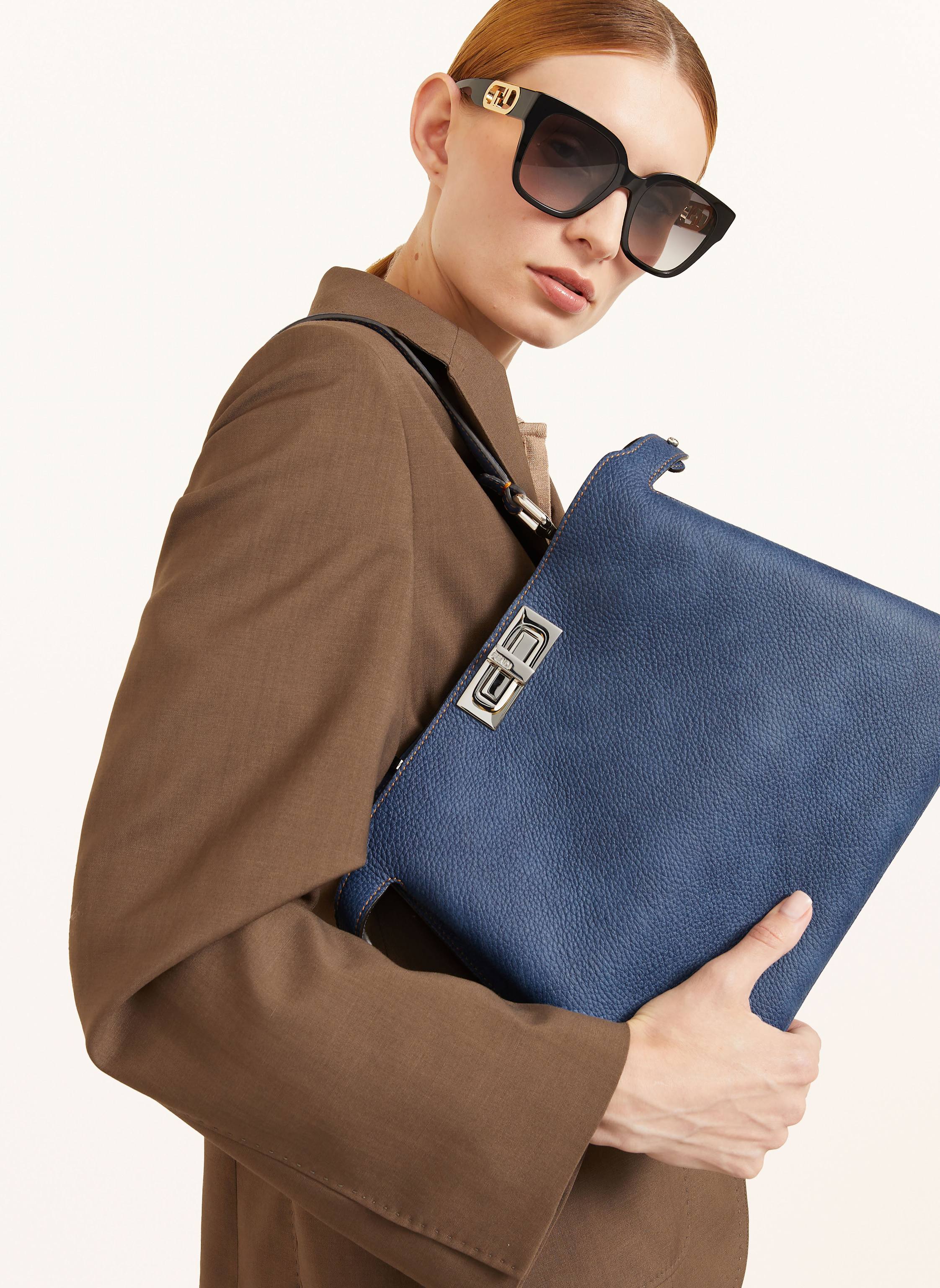 Thumbnail - Fendi Handtasche Peekaboo Medium blau