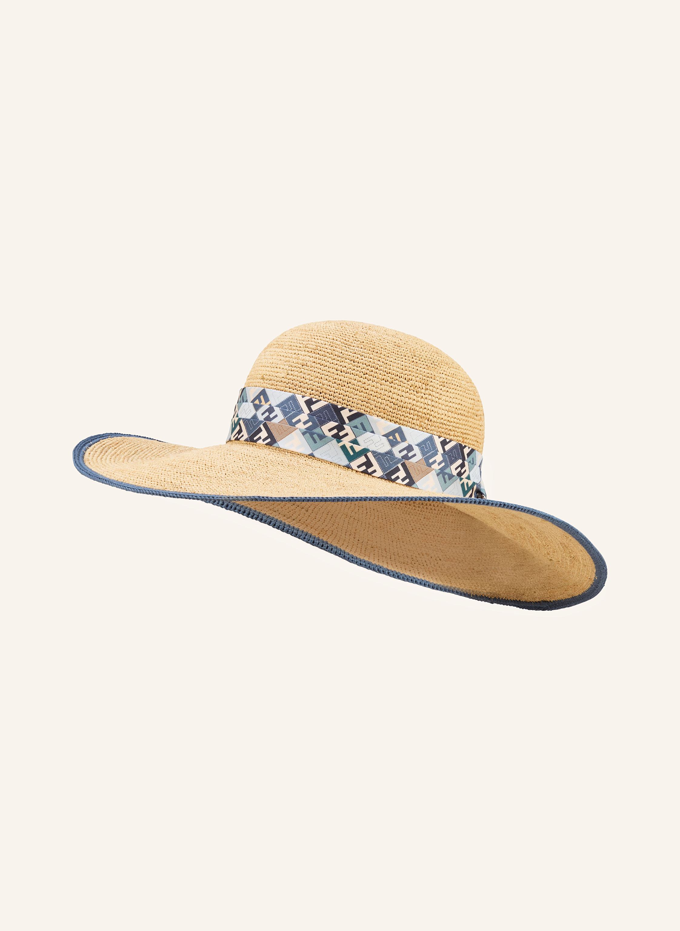 Fendi Fendi Strohhut beige in BEIGE / BLAU