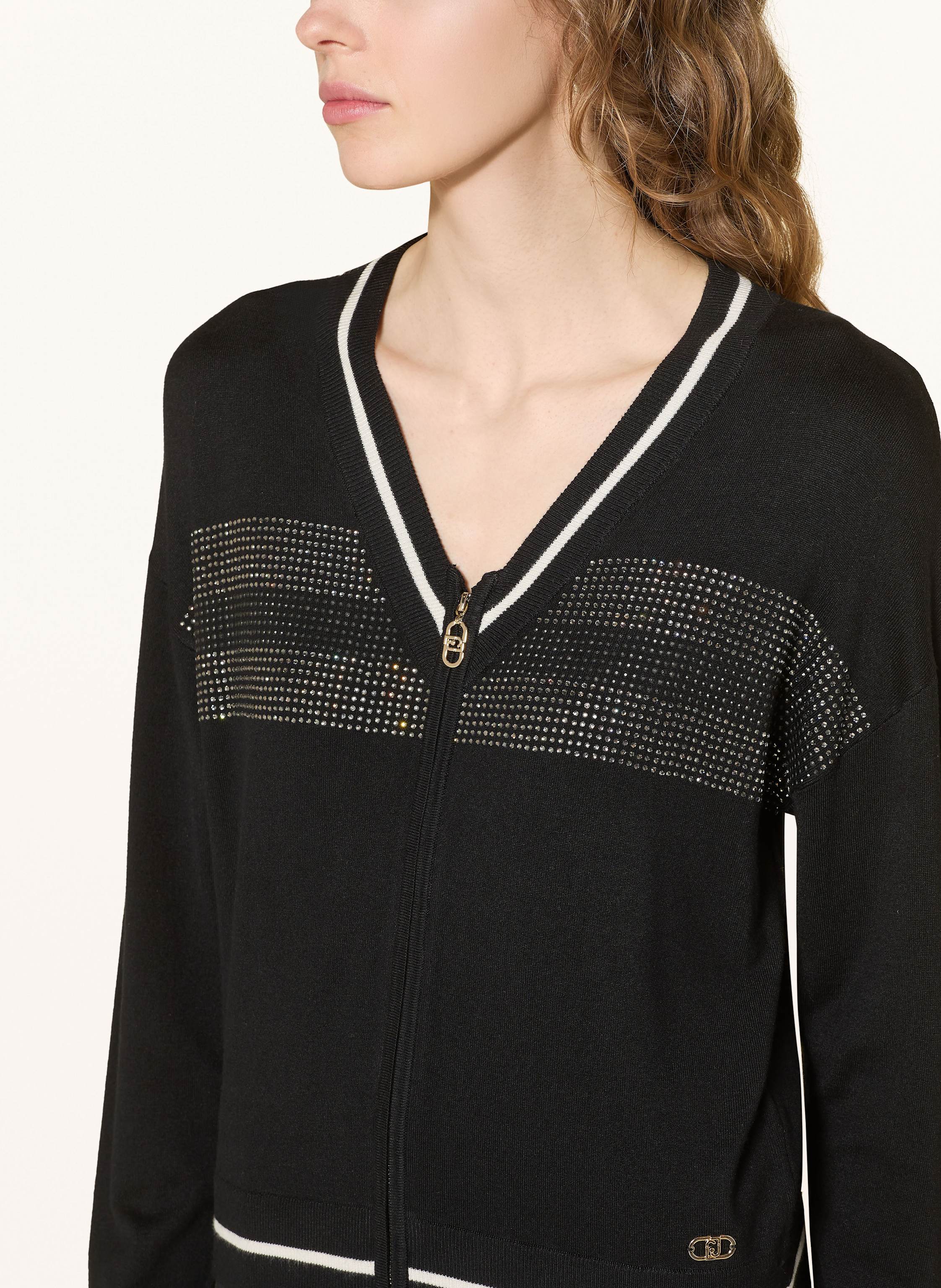Thumbnail - Liu Jo Strickjacke Cardi Mit Schmucksteinen schwarz