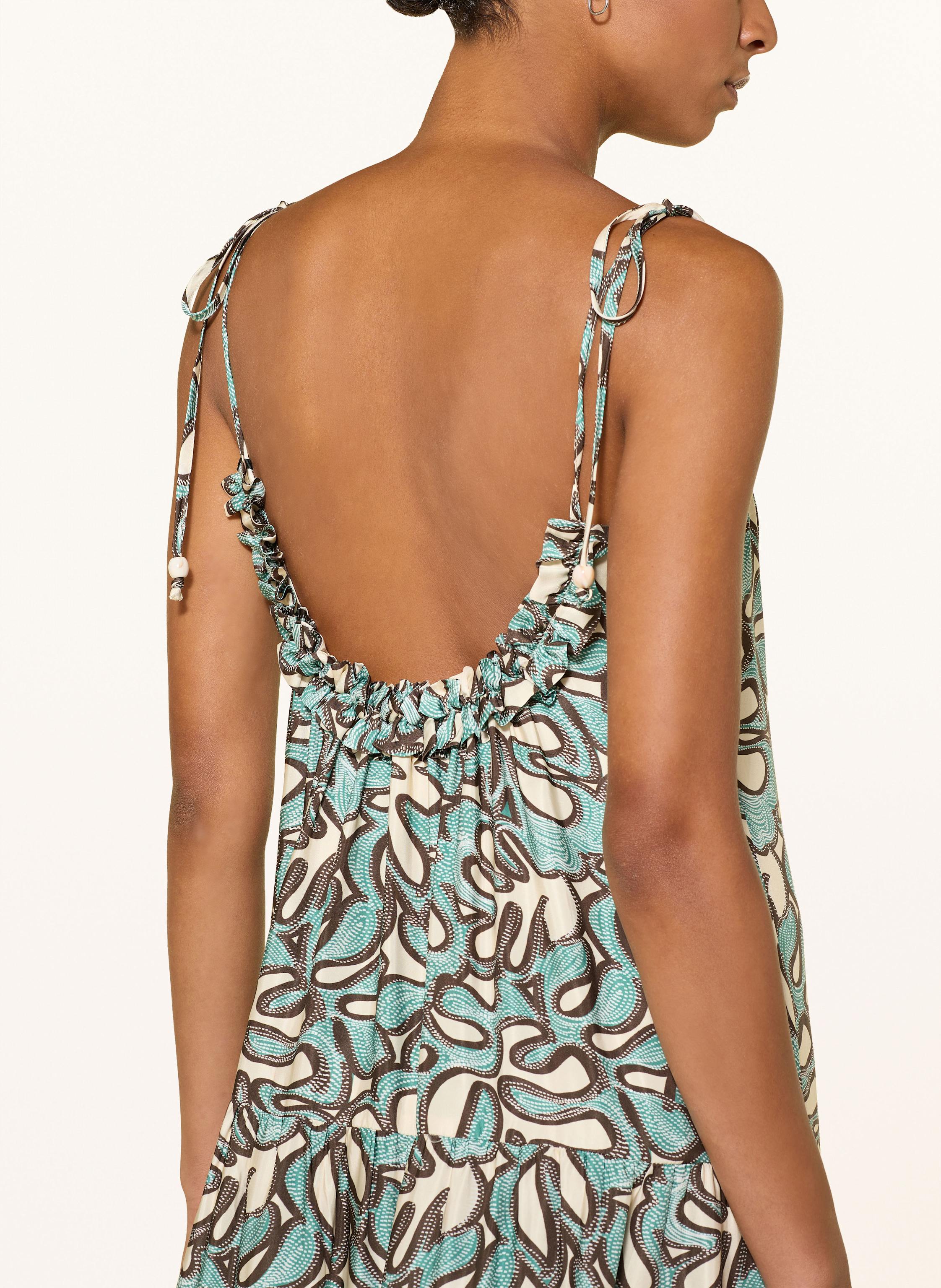 Thumbnail - Malina Satinkleid Mare Mit Rüschen blau