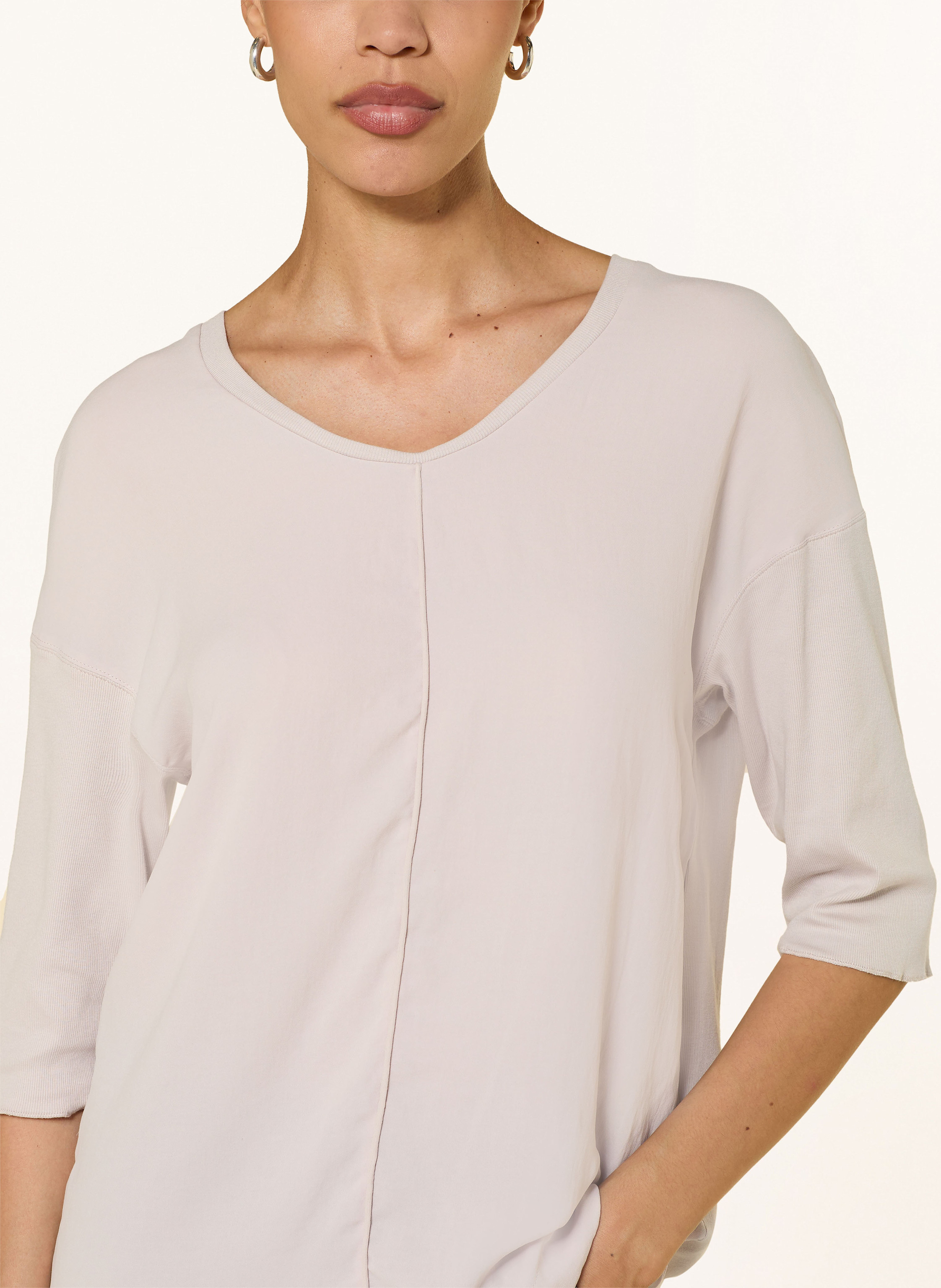 Thumbnail - Marc Cain Blusenshirt Im Materialmix Mit 3/4-Arm beige