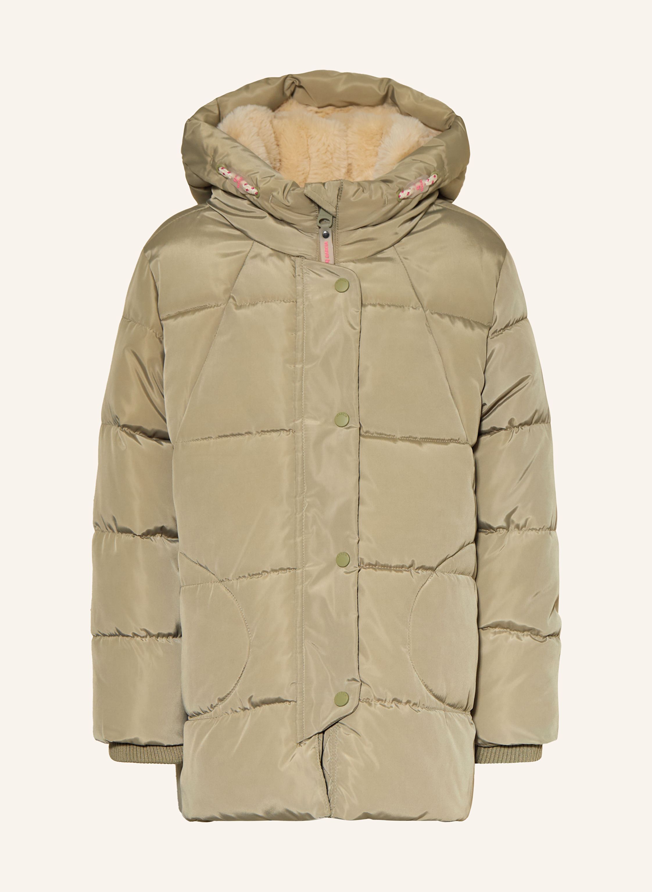 Garcia Steppjacke Mit Kunstpelz gruen