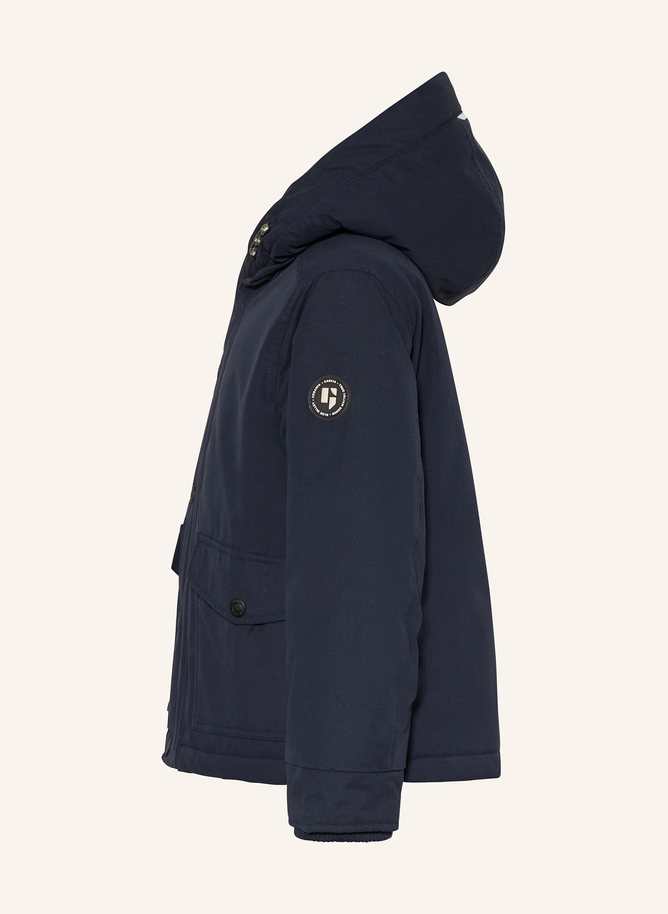 Thumbnail - Garcia Parka Mit Kunstfell blau