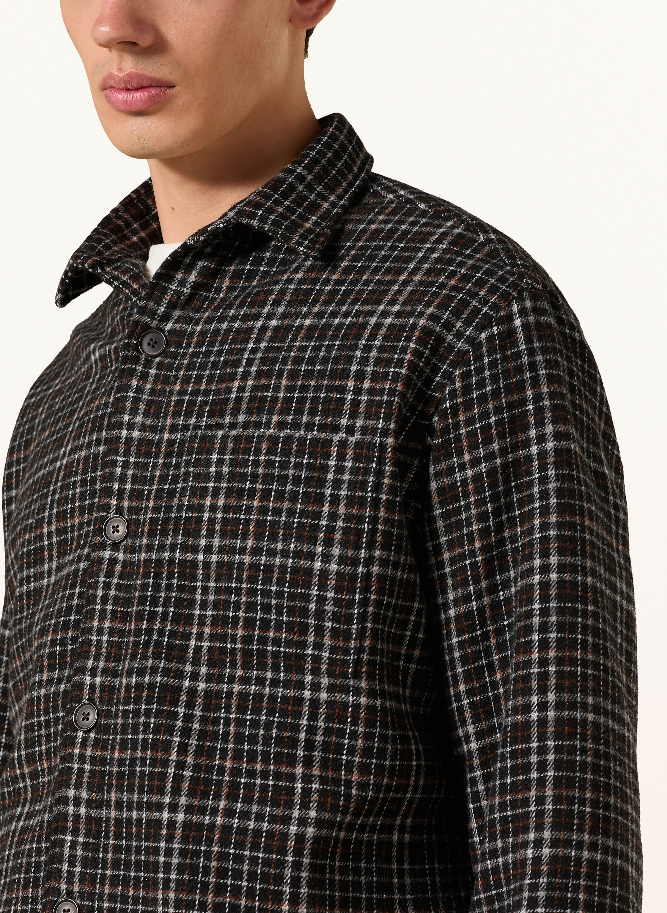 Thumbnail - Paul Flanell-Overshirt schwarz