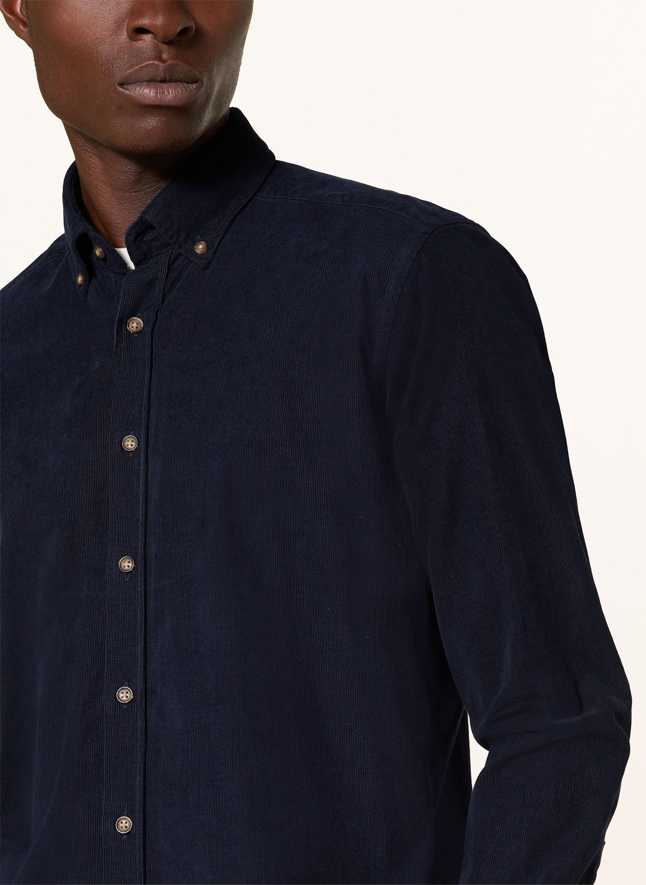 Thumbnail - Strokesman's Cordhemd Regular Fit blau