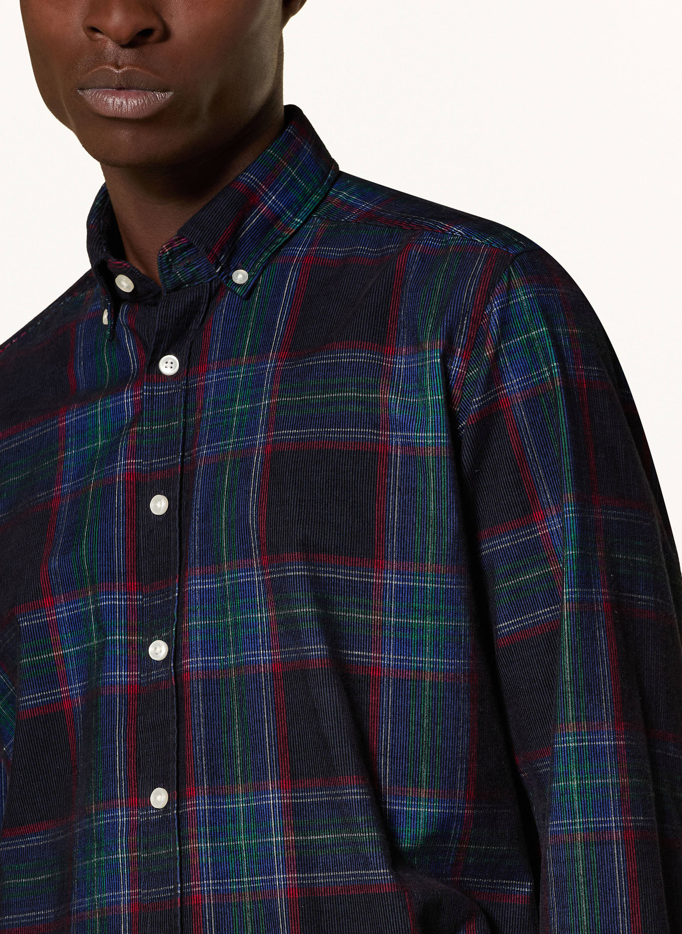 Thumbnail - Strokesman's Cordhemd Regular Fit blau