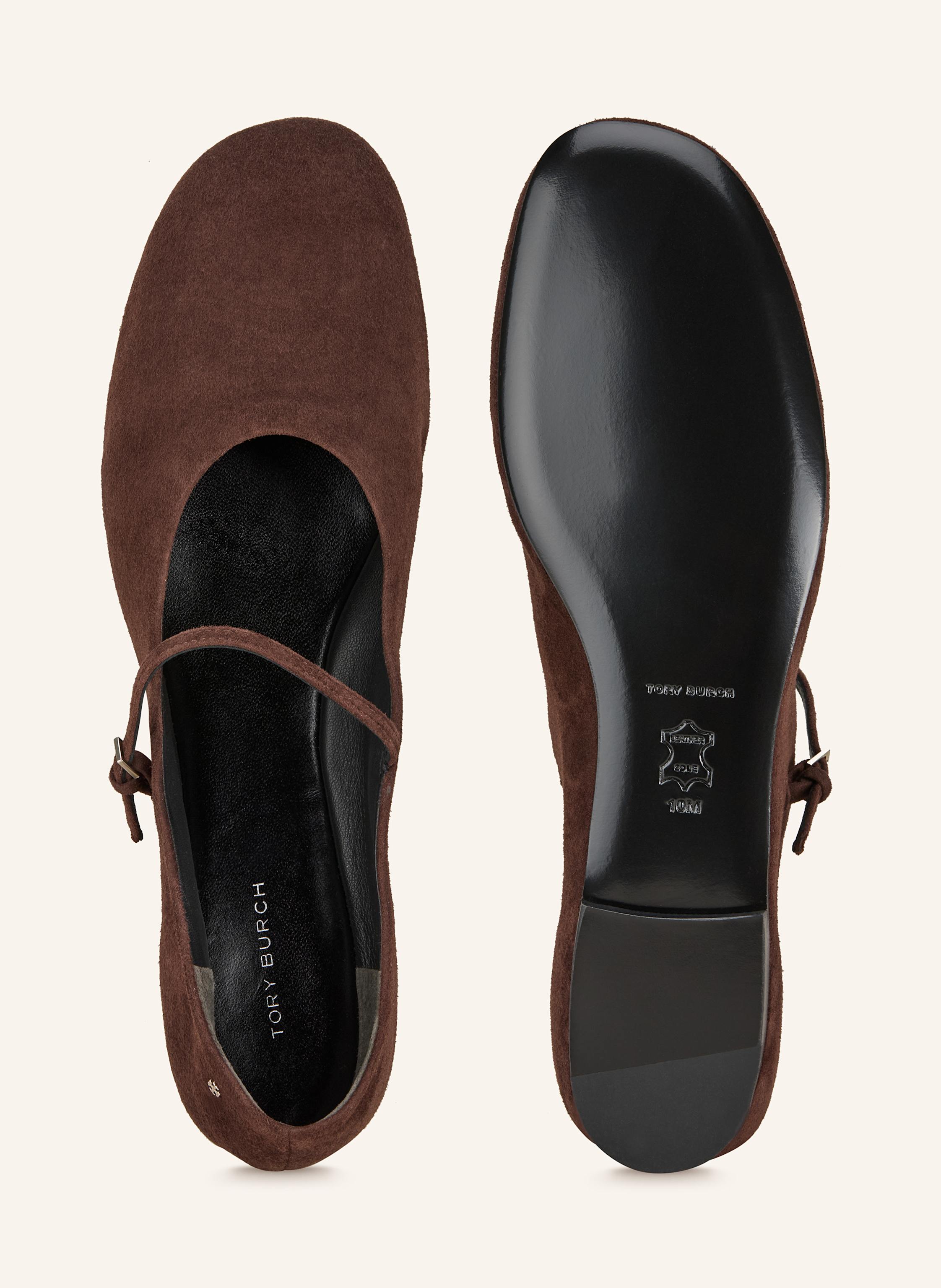 Thumbnail - Tory Burch Mary-Jane-Ballerinas braun