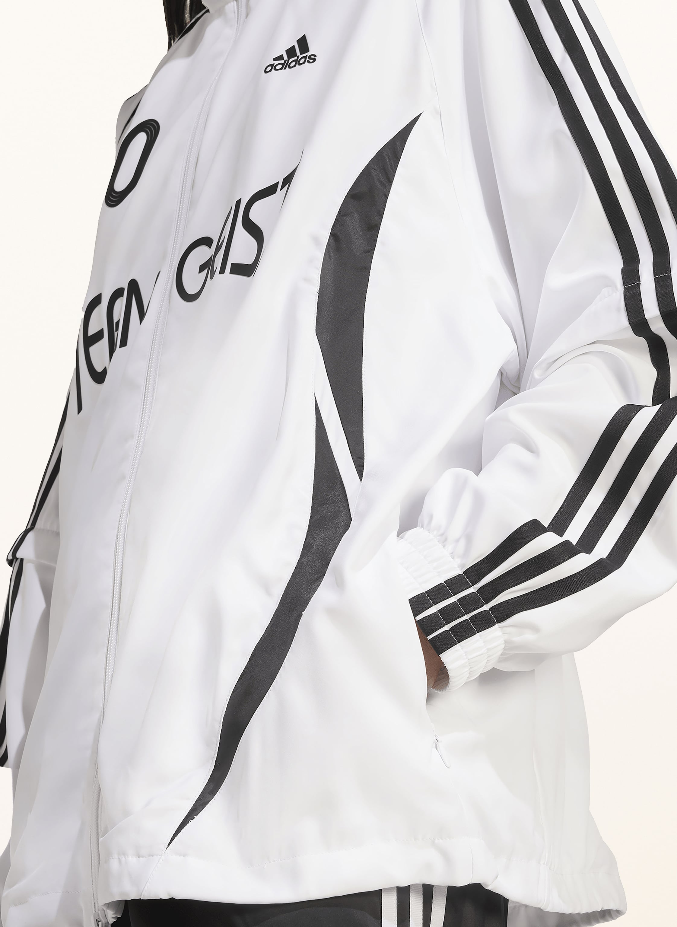 Thumbnail - Adidas Originals Oversized-Trainingsjacke Adilenium Season 4 Teamgeist Oversized weiss