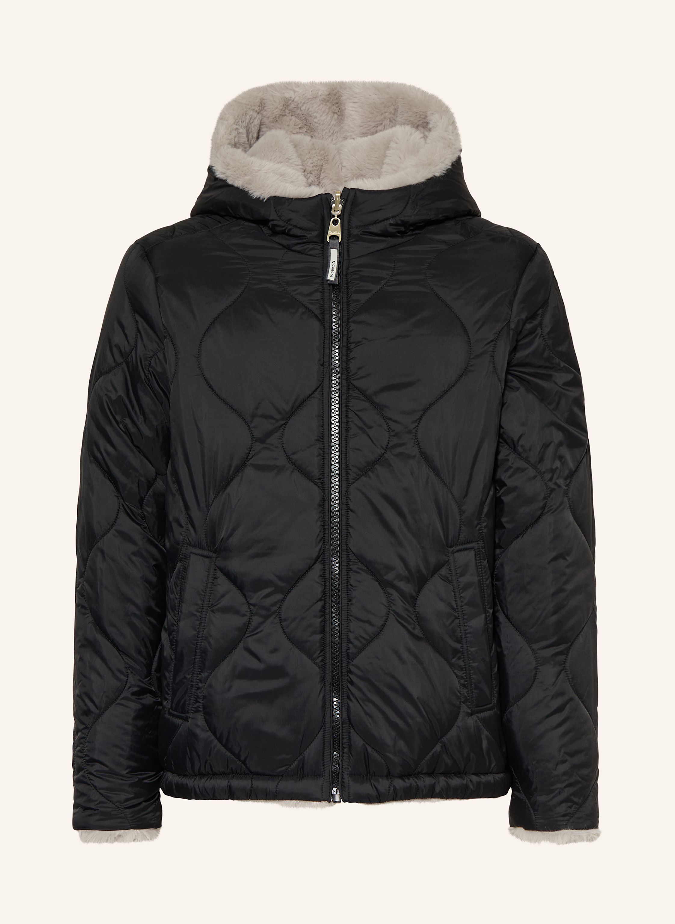 Thumbnail - Garcia Kunstpelz-Jacke Zum Wenden grau