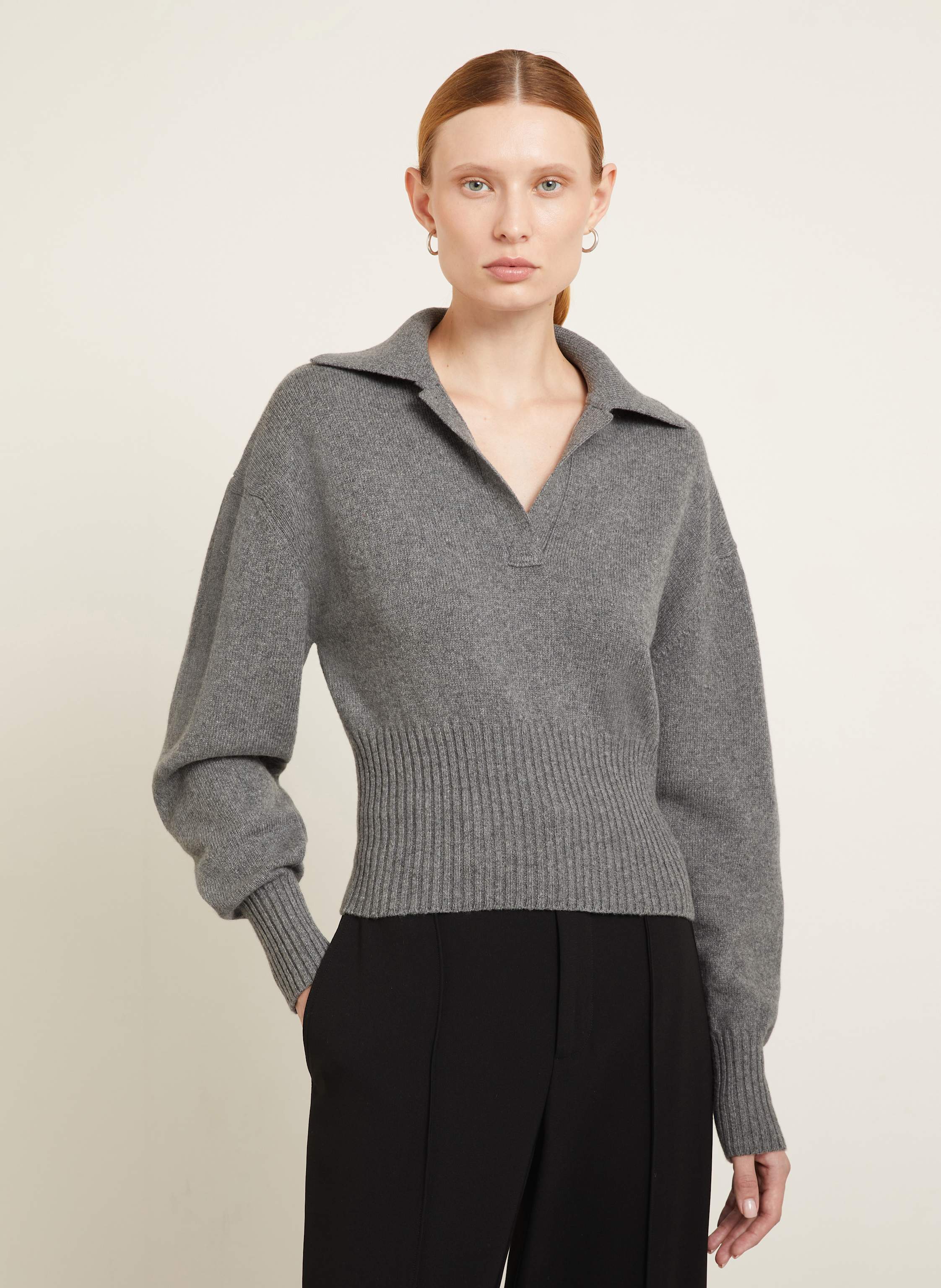 Thumbnail - Proenza Schouler Cashmere-Pullover Jeanne grau