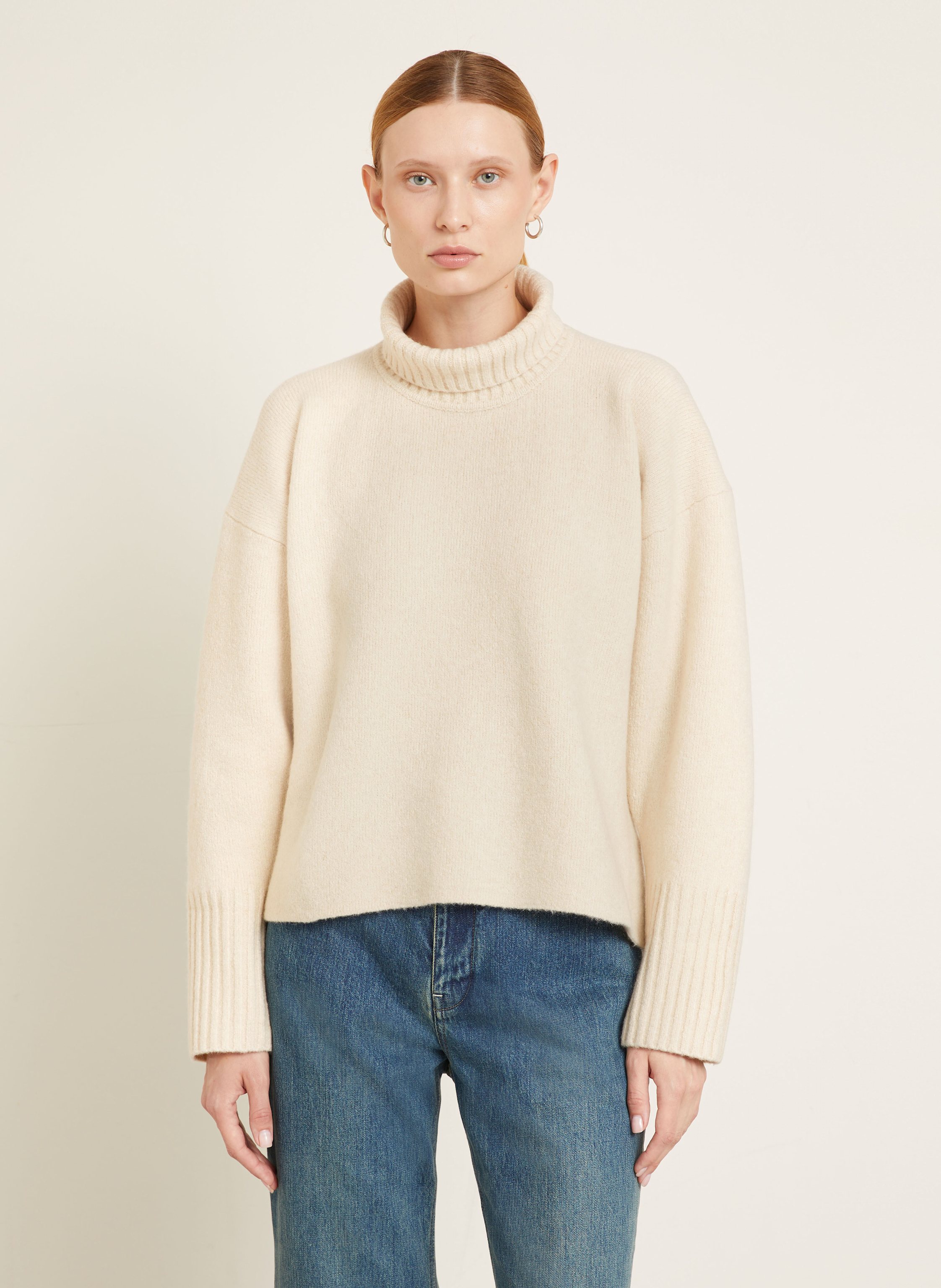Thumbnail - Proenza Schouler Rollkragenpullover Sandra Mit Cashmere weiss