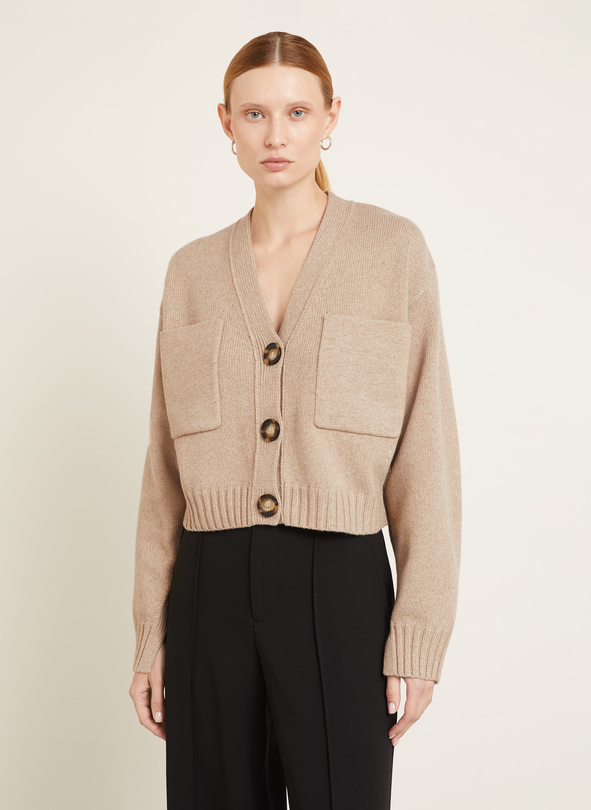 Thumbnail - Proenza Schouler Strickjacke Sofia Aus Cashmere beige