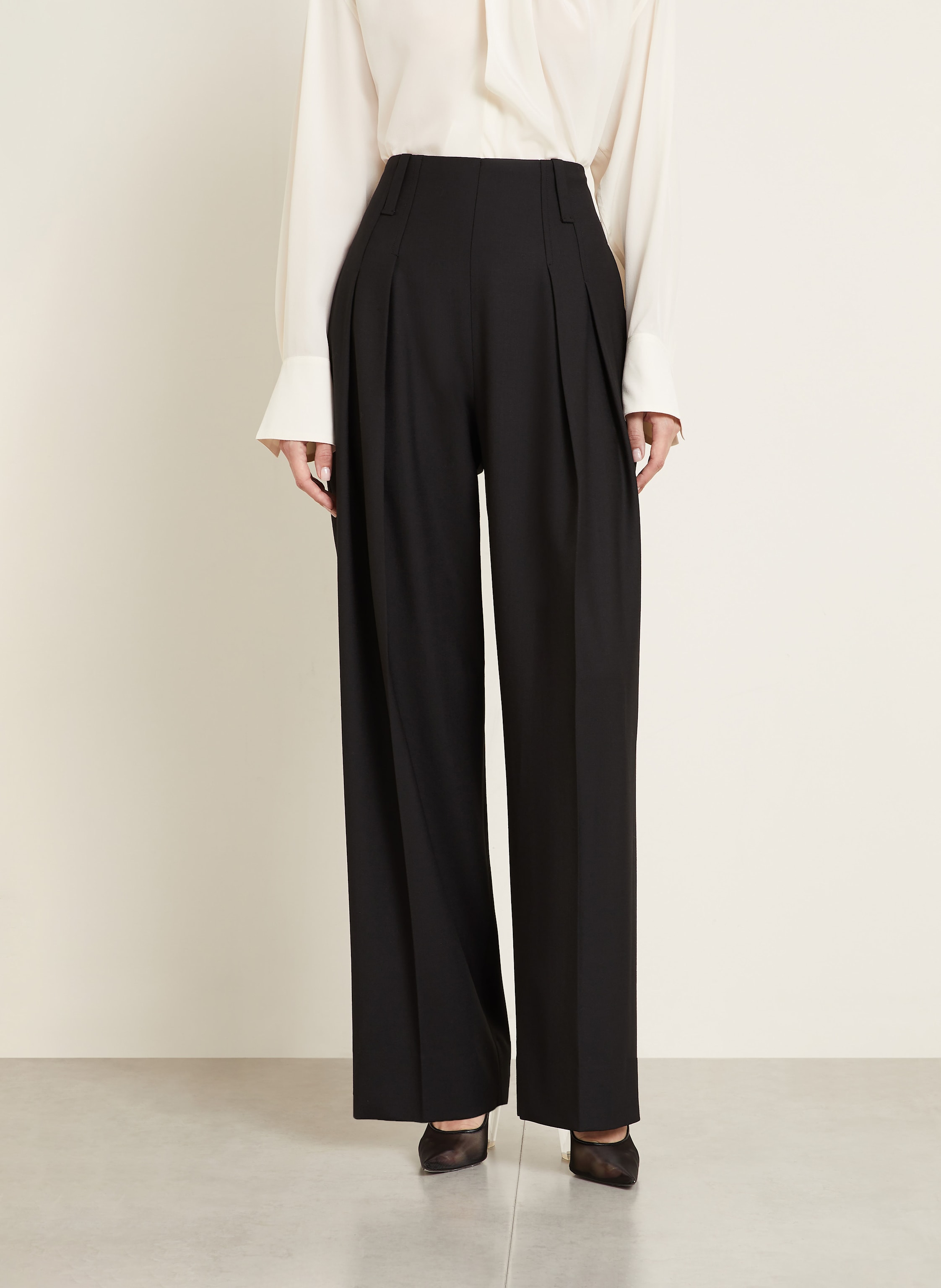 Thumbnail - Victoria Beckham Marlenehose schwarz