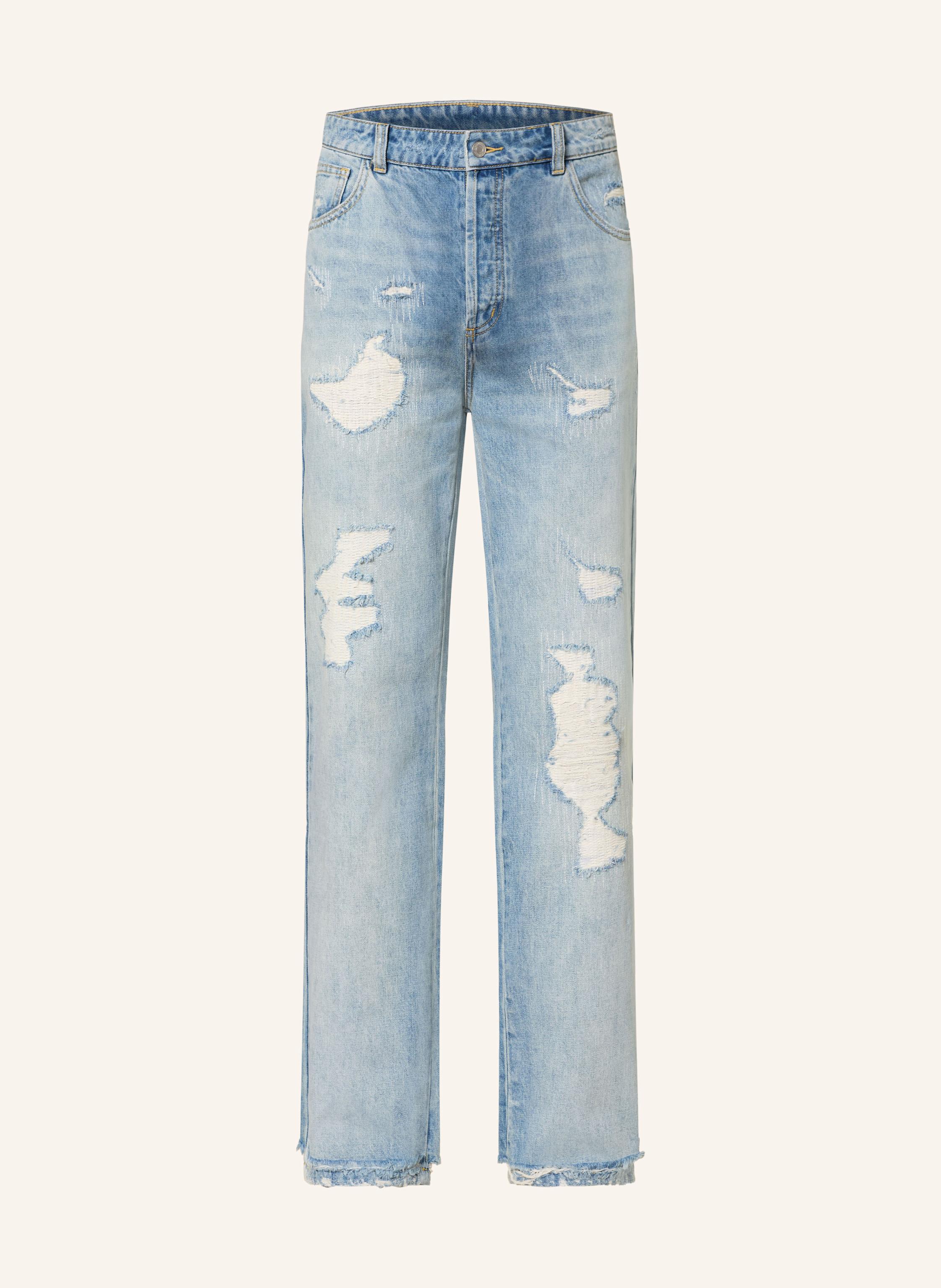 Cole Buxton Destroyed Jeans Regular Fit blau