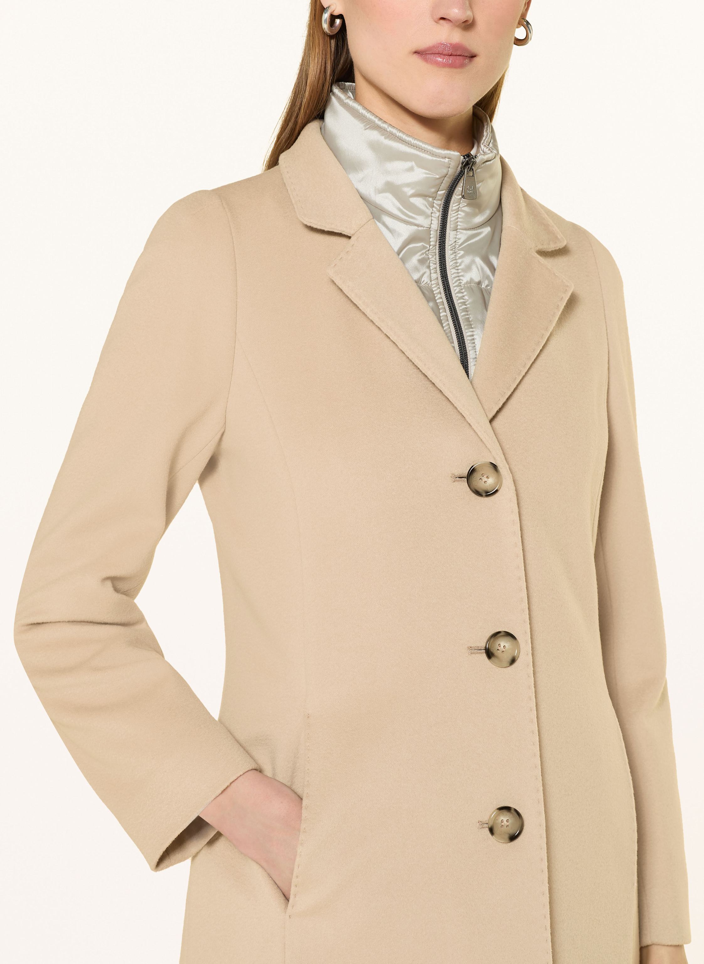 Thumbnail - Cinzia Rocca Wollmantel Mit Herausnehmbarer Blende beige