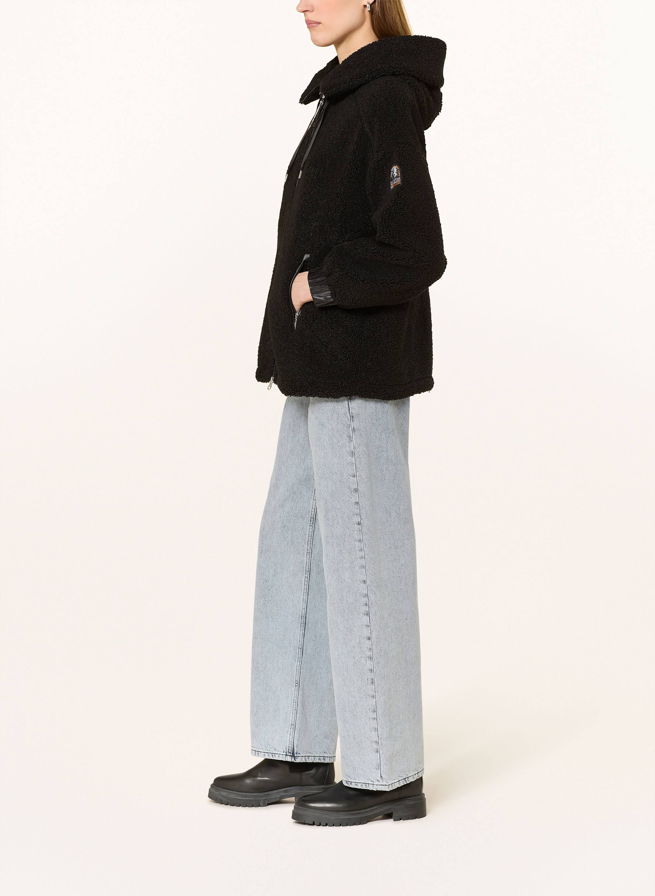 Thumbnail - Parajumpers Teddyfell-Jacke Noelle schwarz