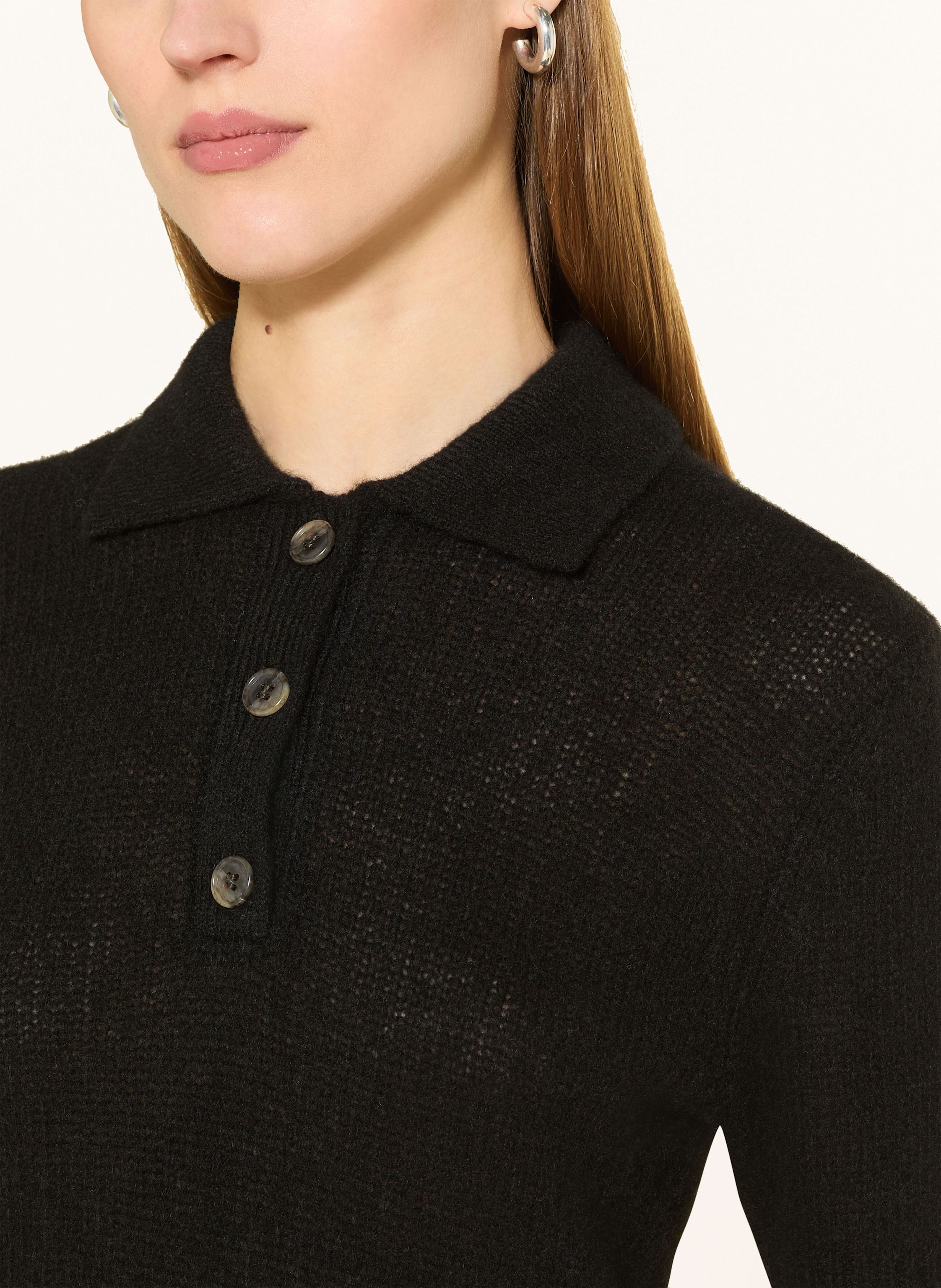 Thumbnail - Lisa Yang Strick-Poloshirt Masy Aus Cashmere schwarz