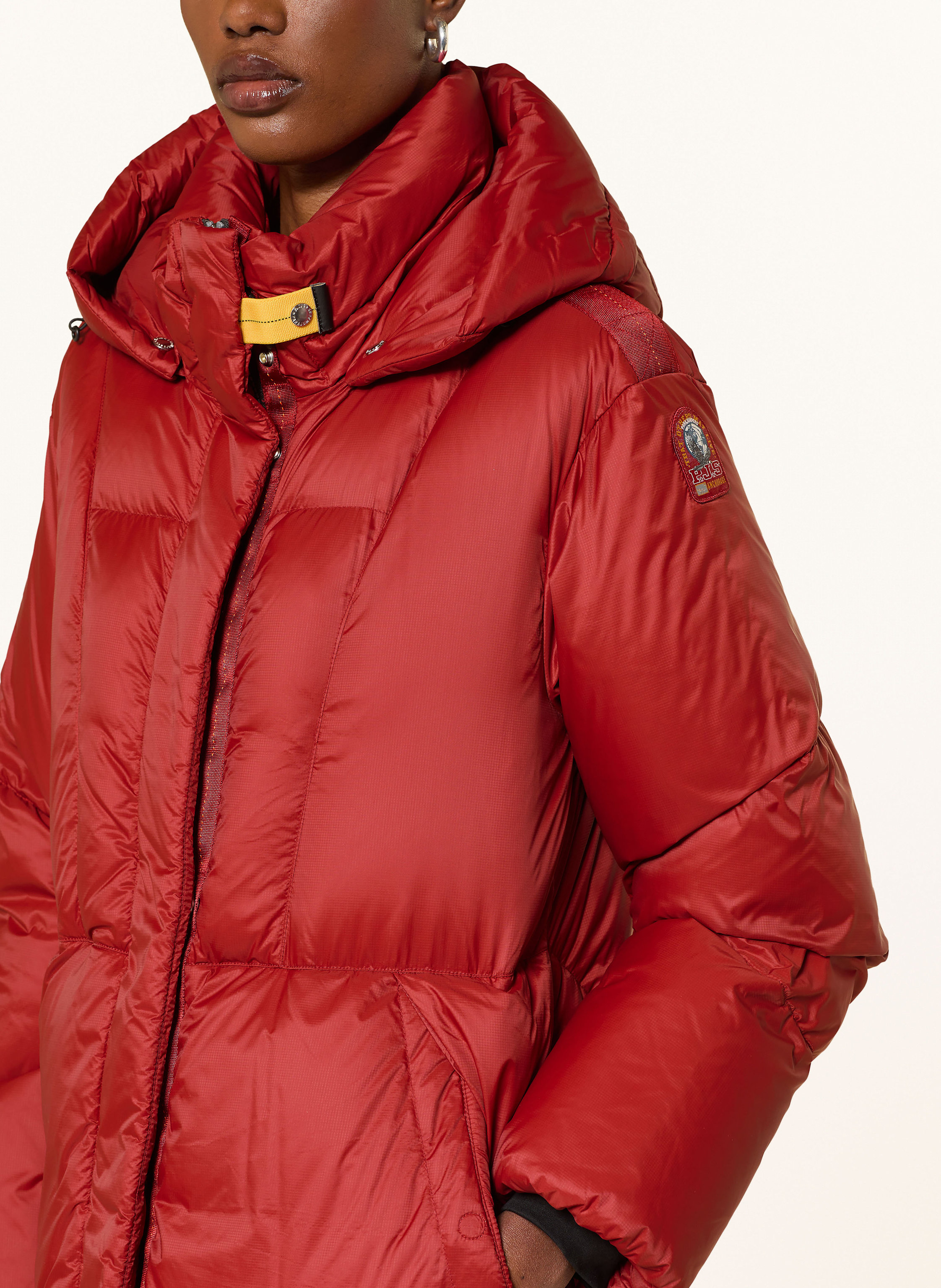 Thumbnail - Parajumpers Daunenmantel Liu Mit Abnehmbarer Kapuze rot