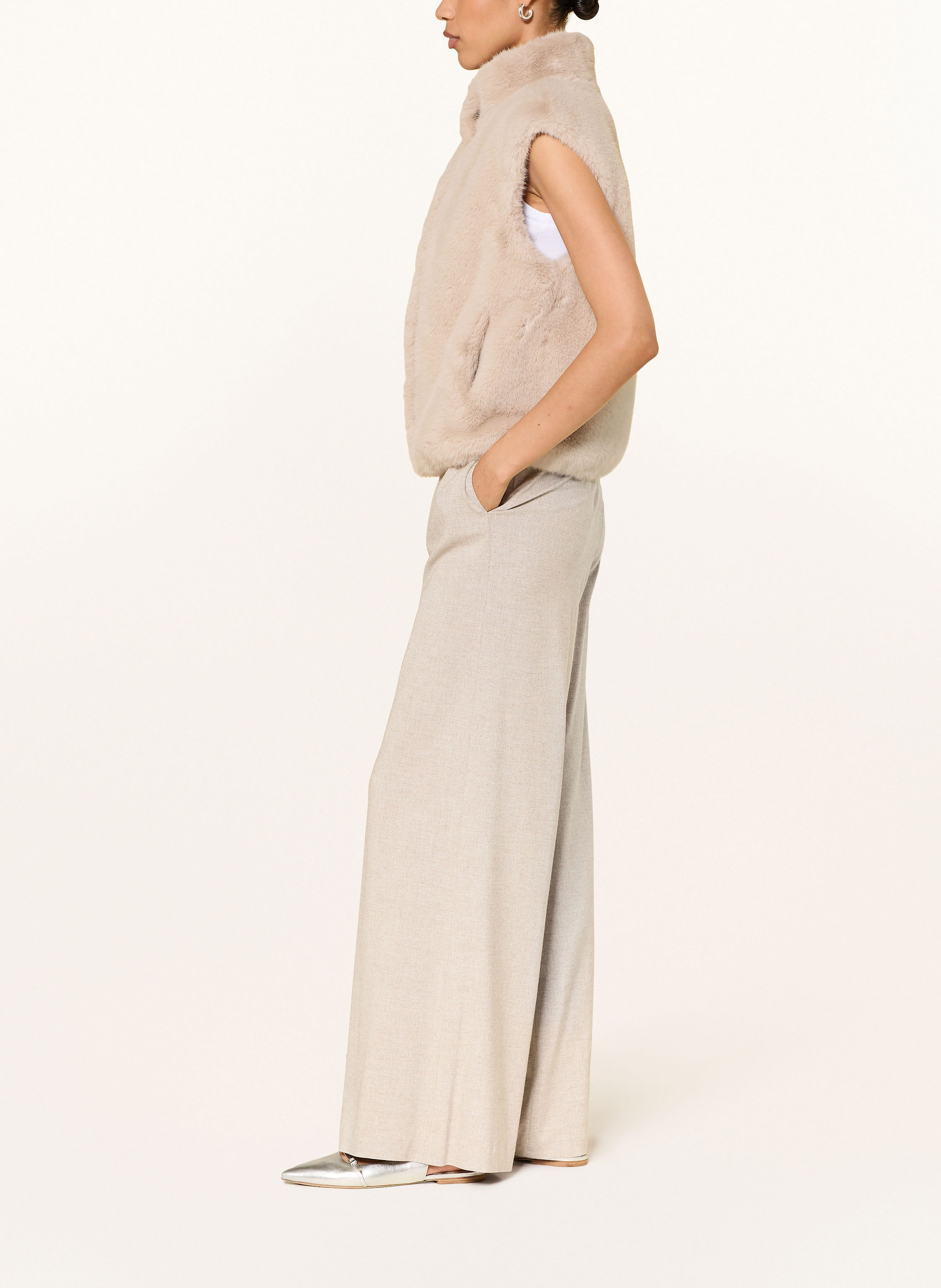 Thumbnail - Herno Marlenehose beige