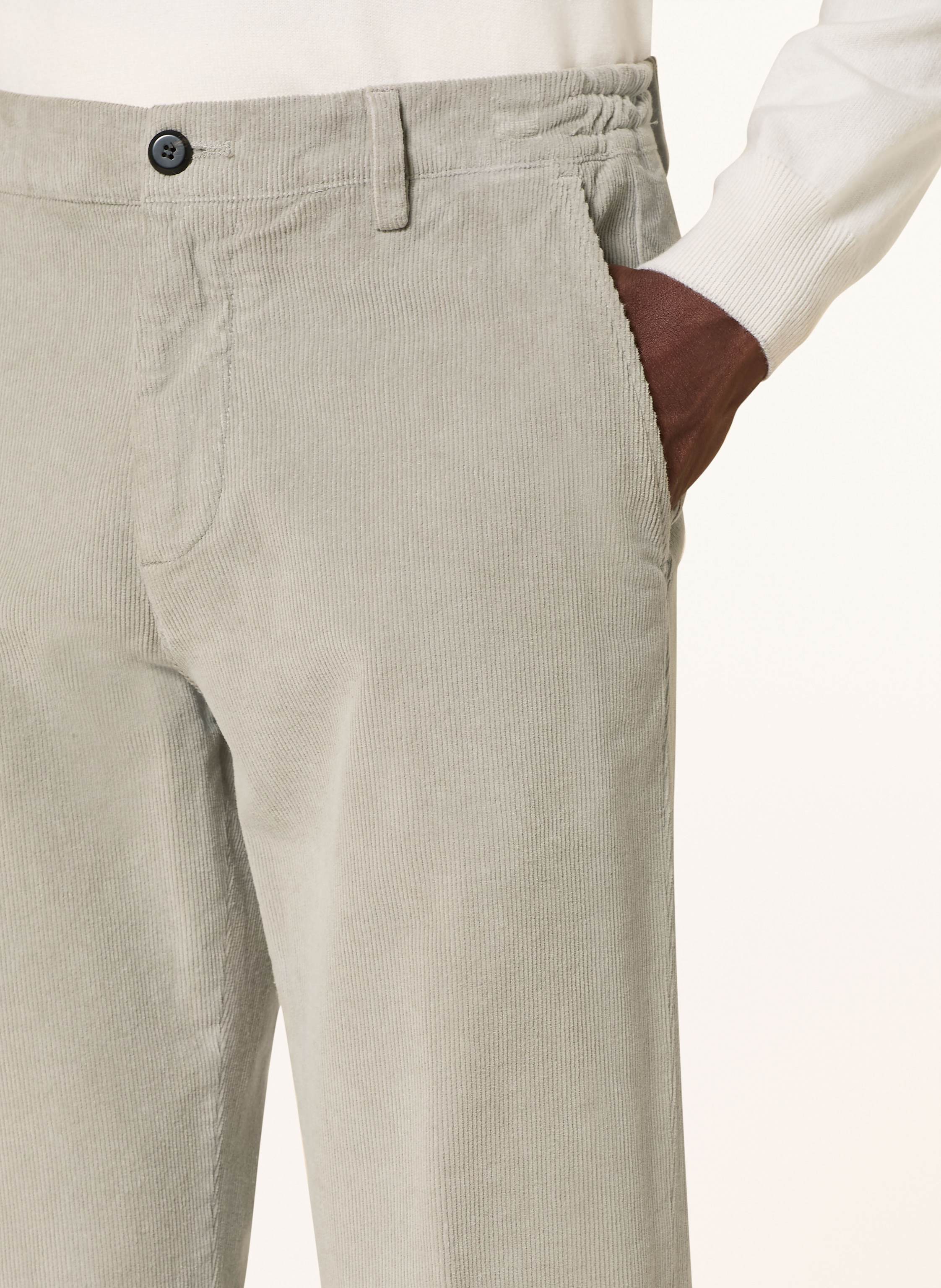 Thumbnail - Eleventy Cordchino Slim Fit grau