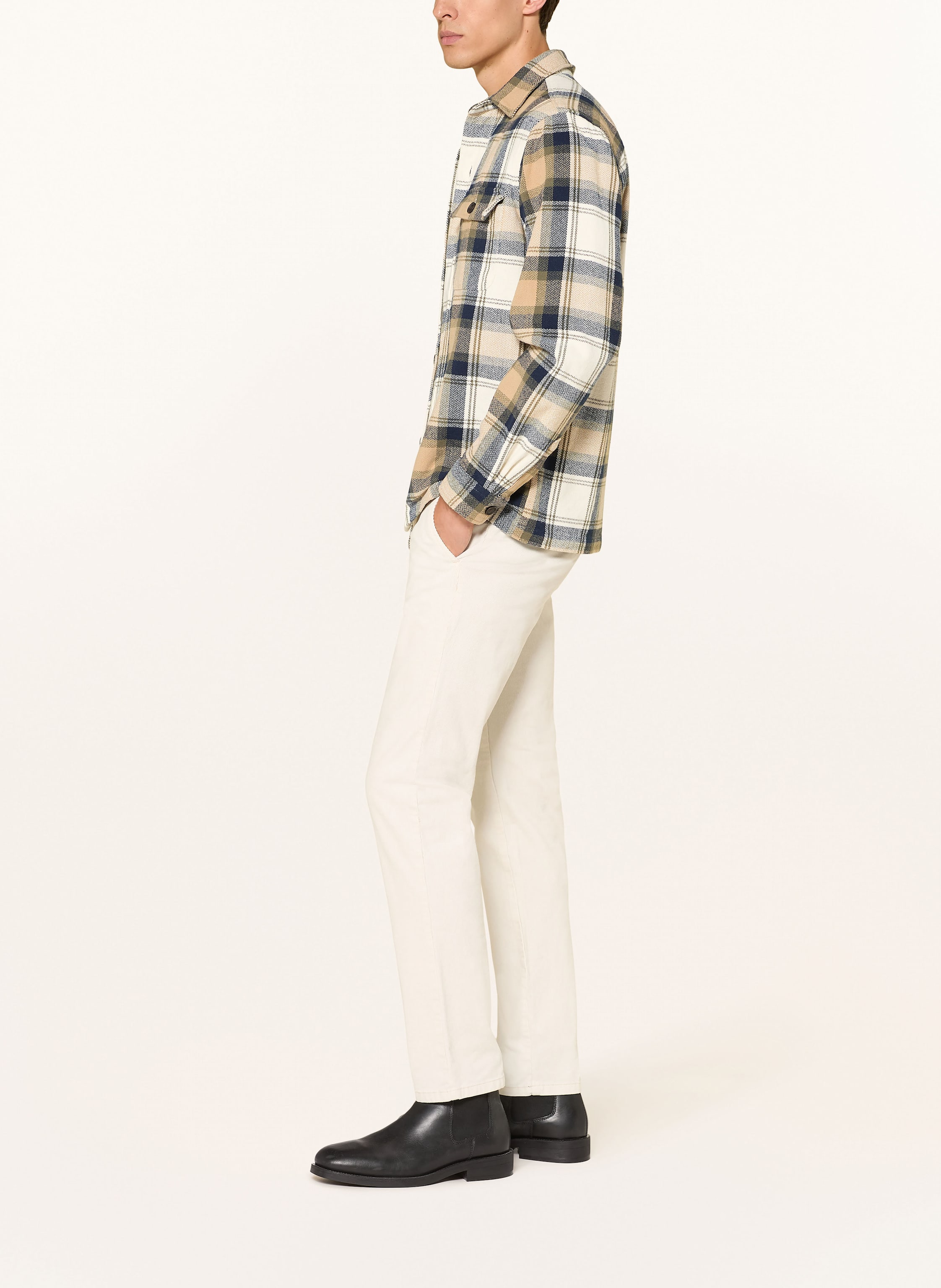 Thumbnail - Strokesman's Cordchino Slim Fit weiss