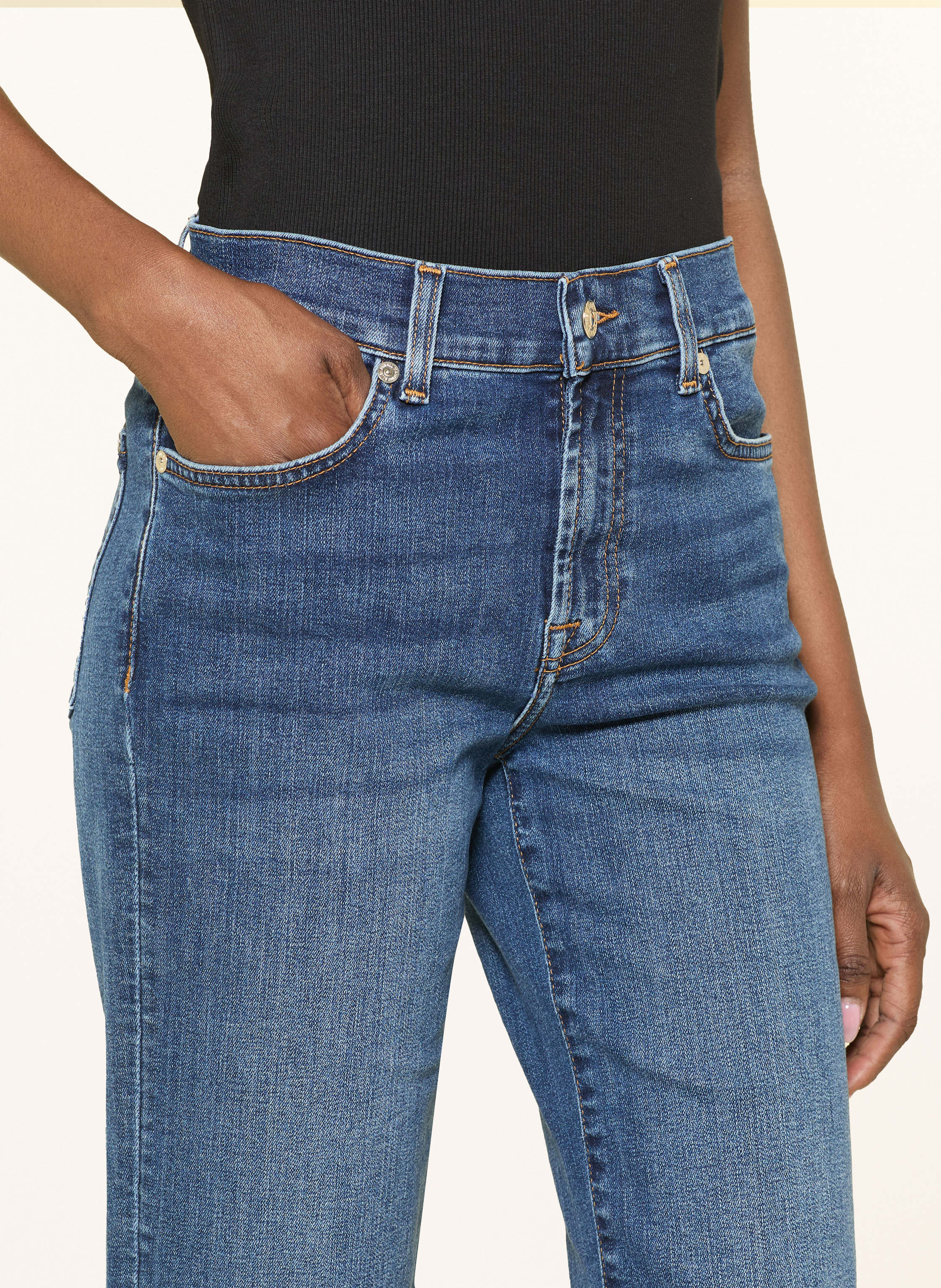 Thumbnail - 7 For All Mankind 3/4-Jeans Capri blau