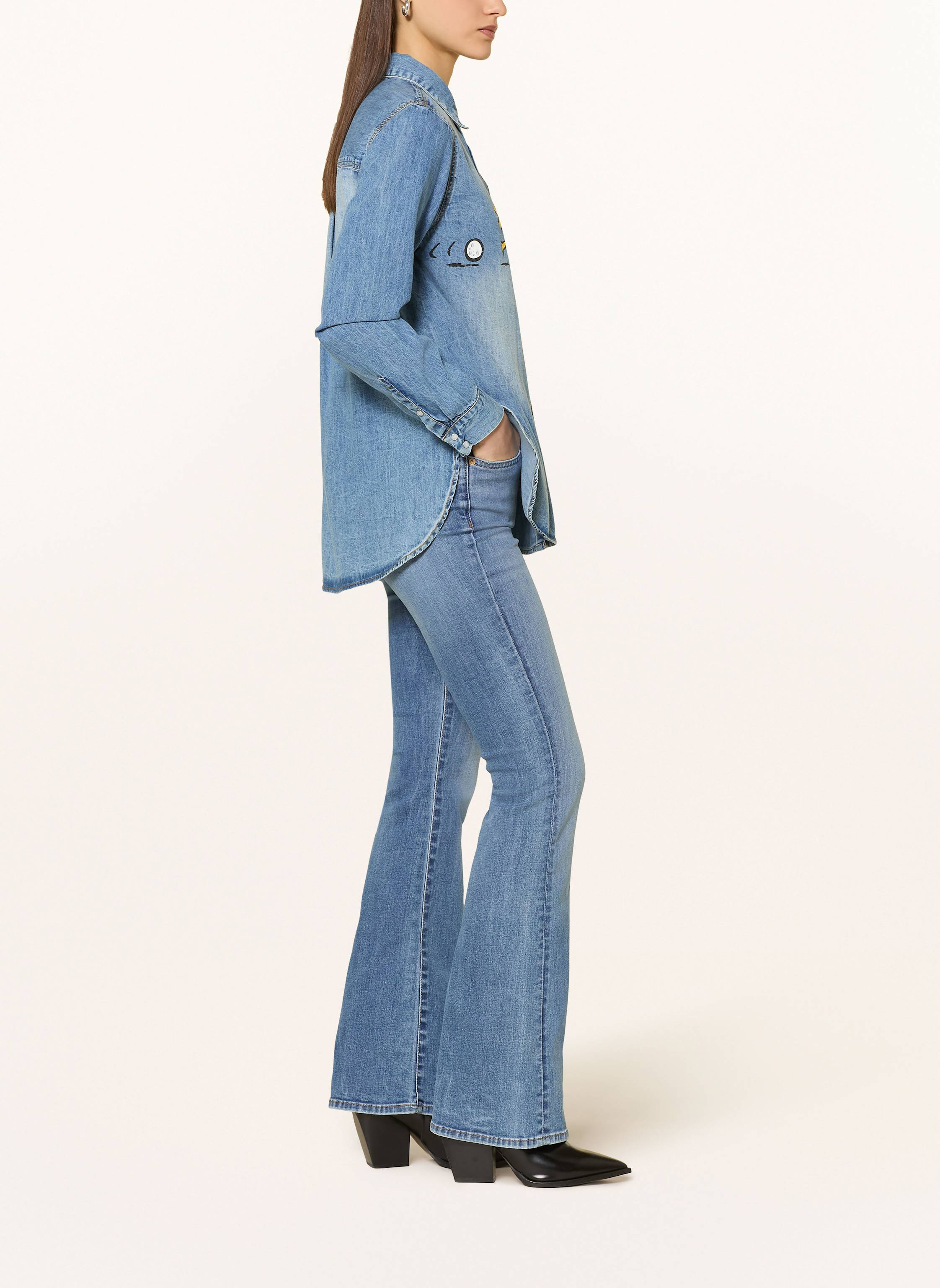 Thumbnail - 7 For All Mankind Bootcut Jeans Hw Ali blau