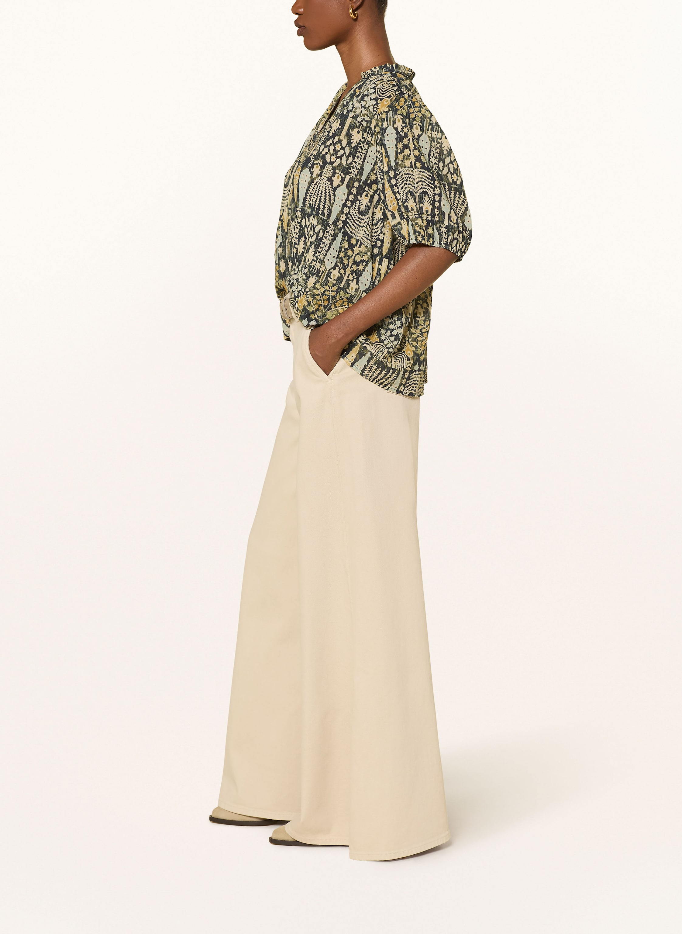 Thumbnail - 7 For All Mankind Wide Leg Jeans Willow weiss