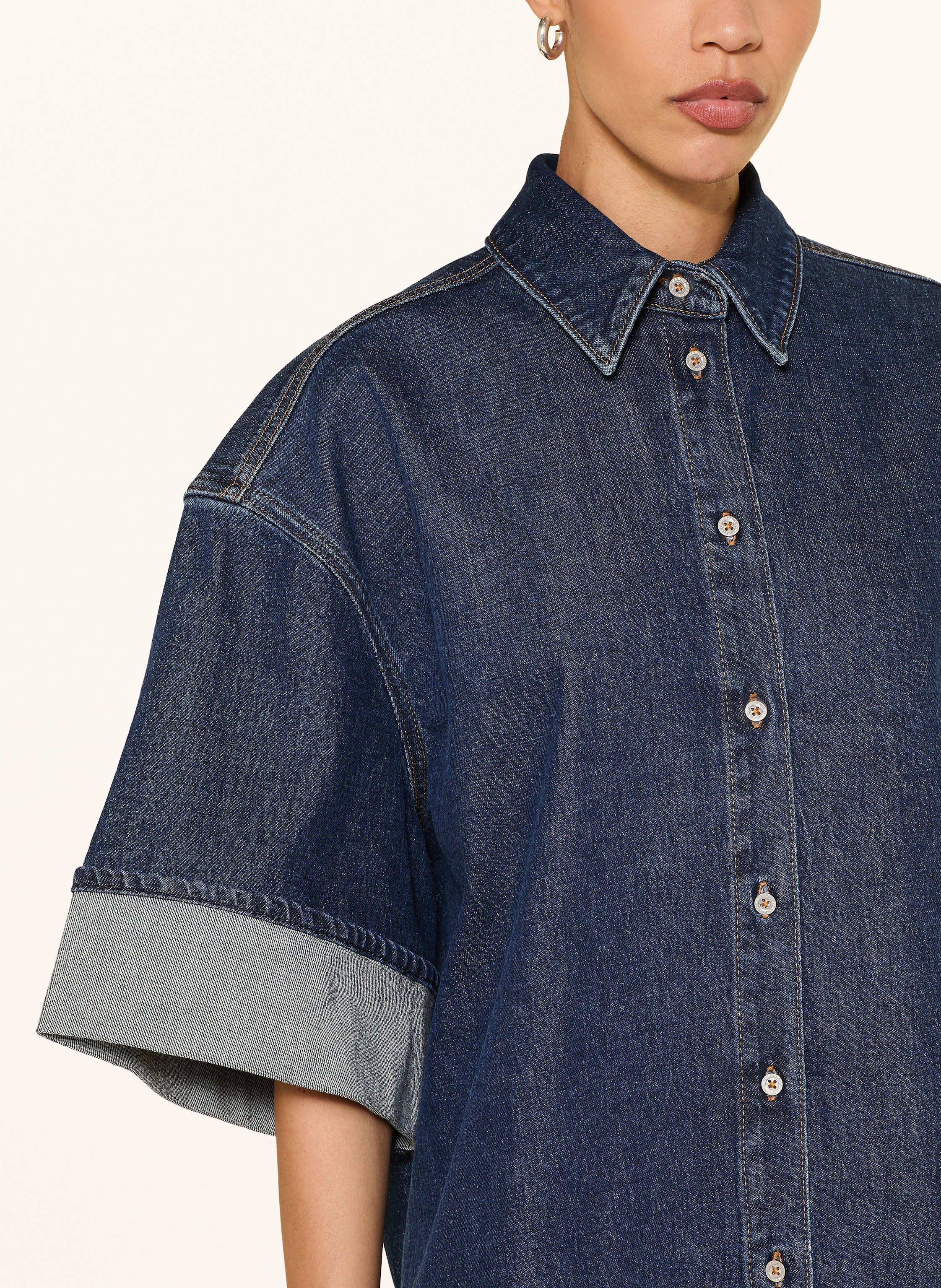 Thumbnail - 7 For All Mankind Jeansbluse Nina blau