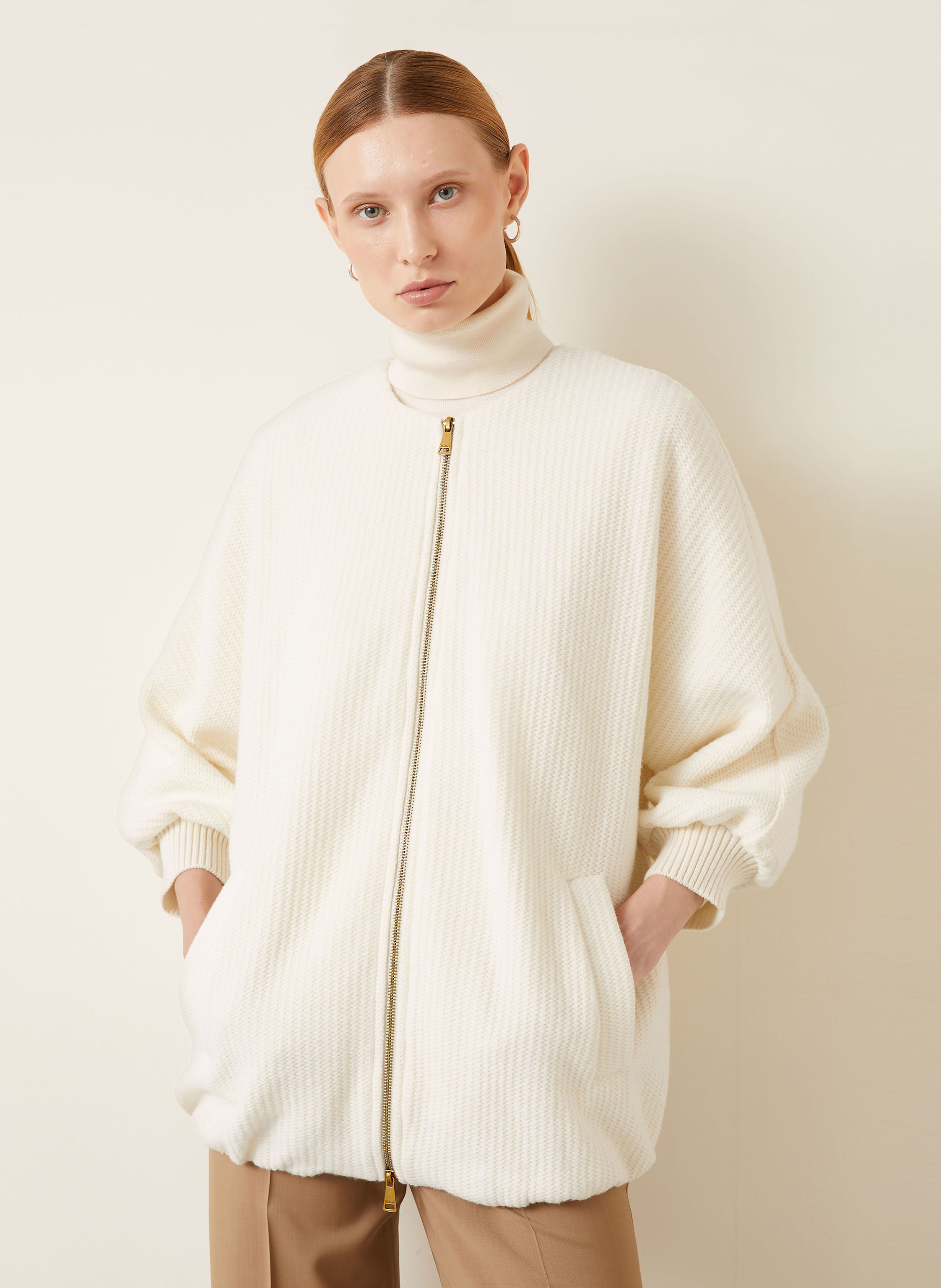 Thumbnail - Max Mara Strickjacke Cirino weiss