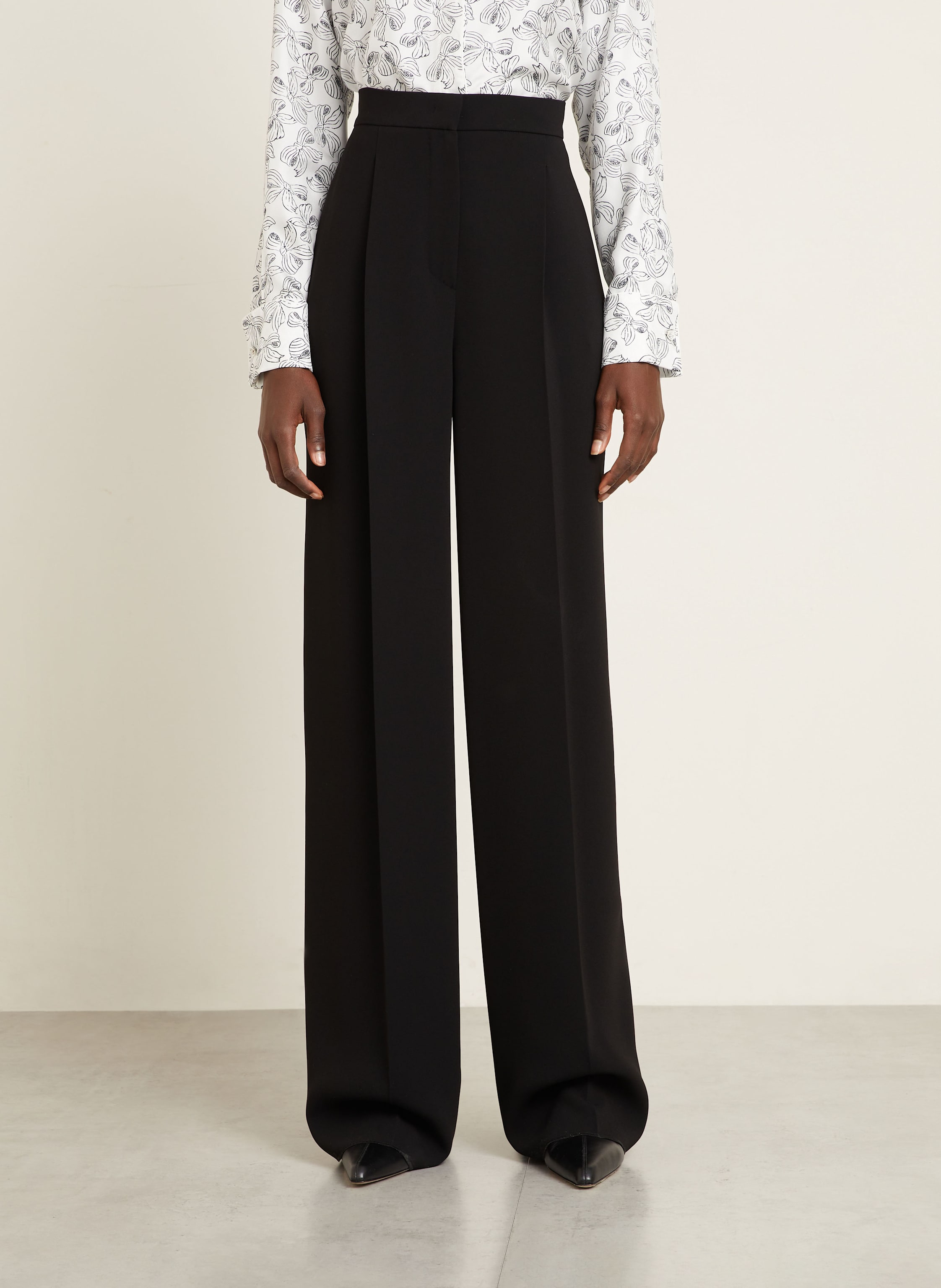 Thumbnail - Max Mara Marlenehose Laccato schwarz