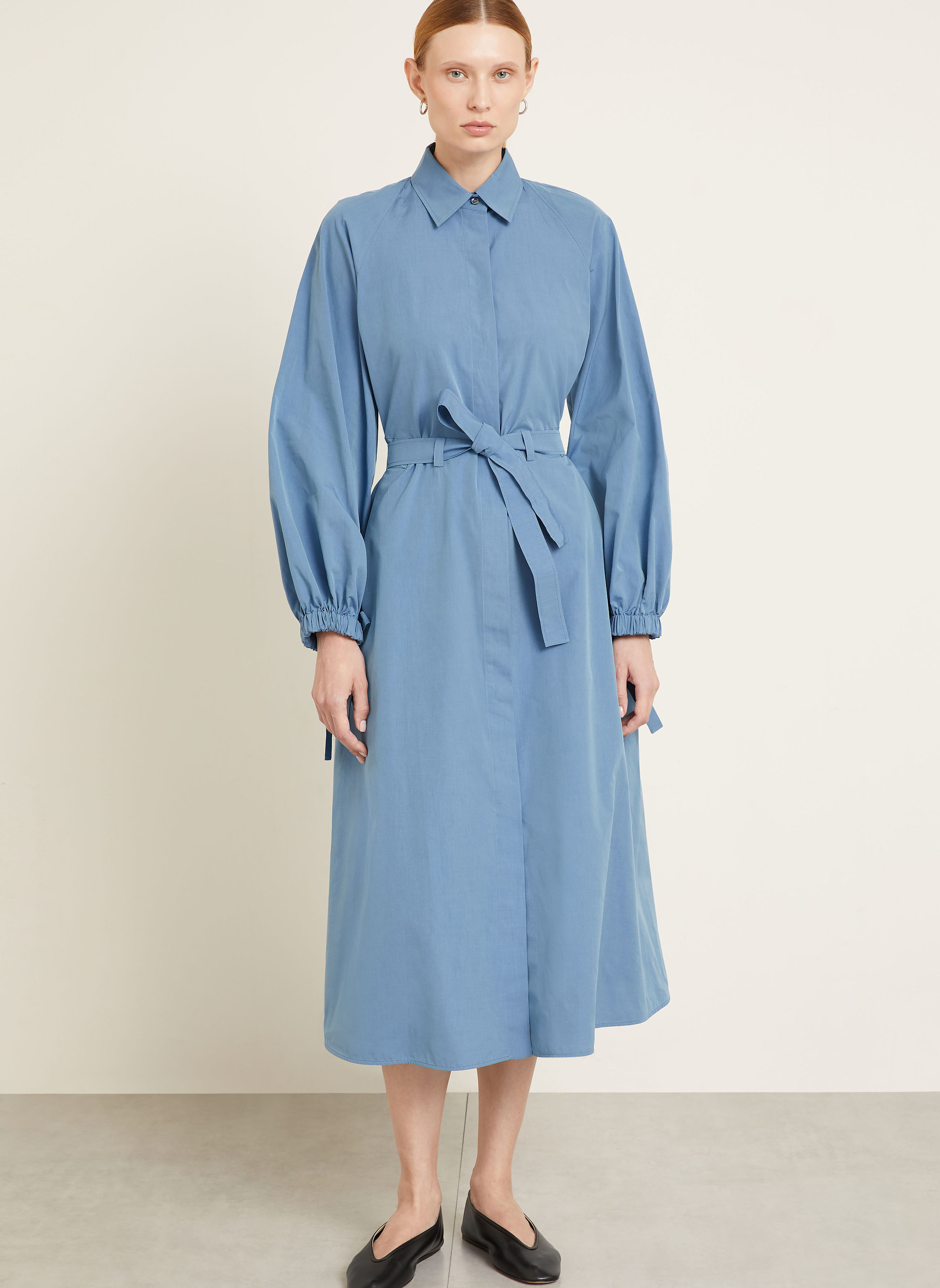 Thumbnail - Max Mara Hemdblusenkleid Viale blau