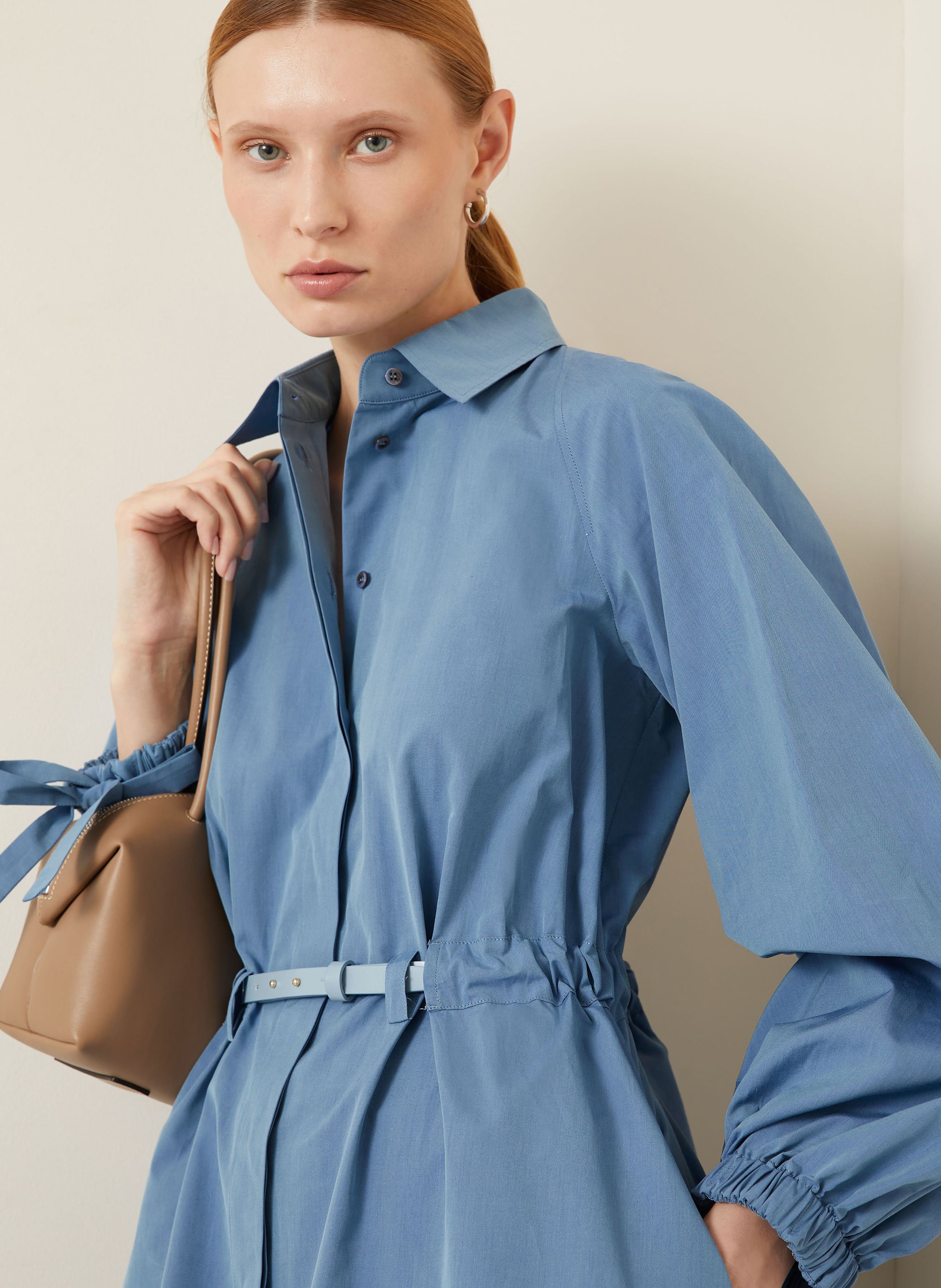 Thumbnail - Max Mara Hemdblusenkleid Viale blau