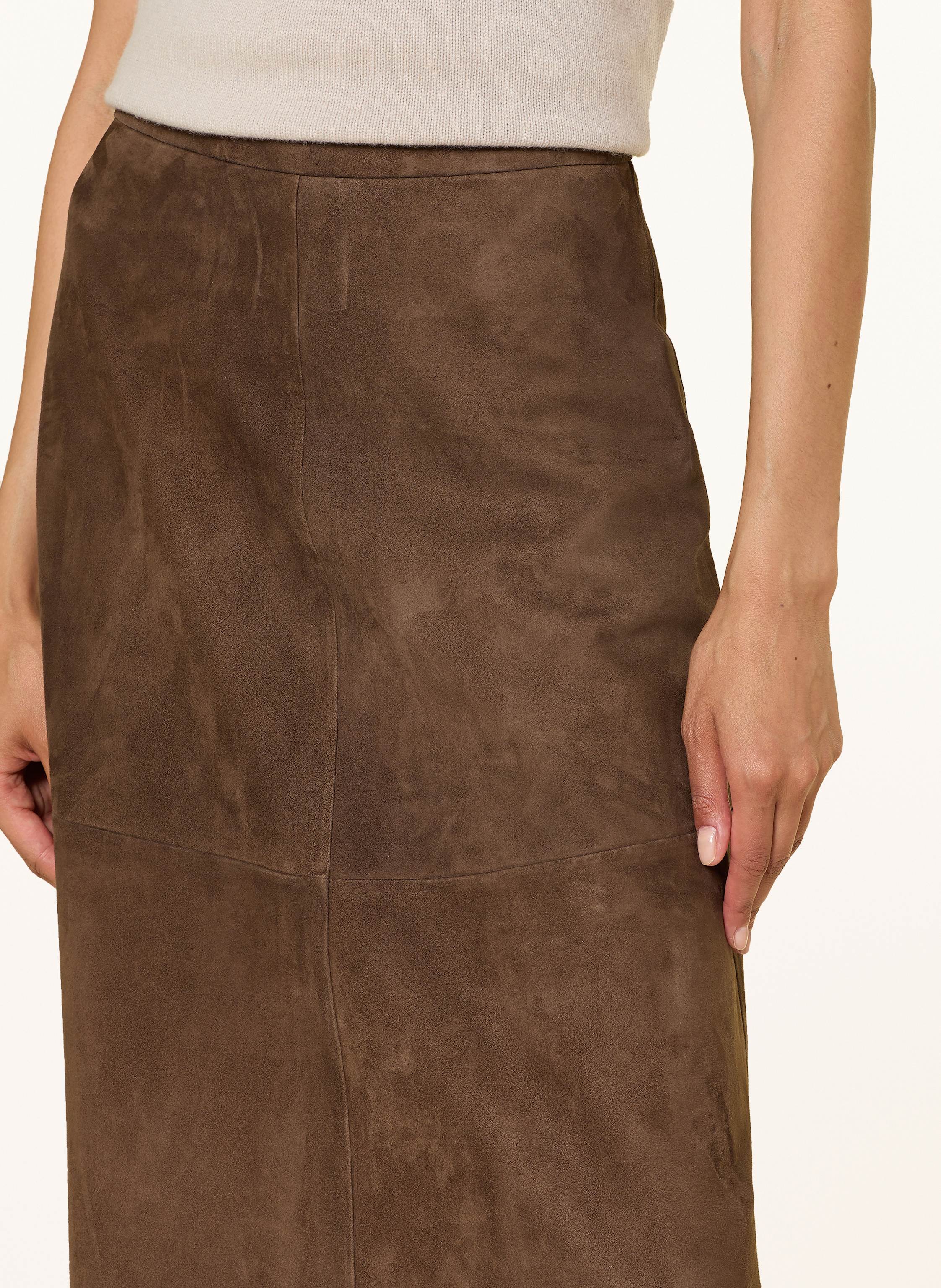 Thumbnail - S Max Mara Lederrock Cipria braun