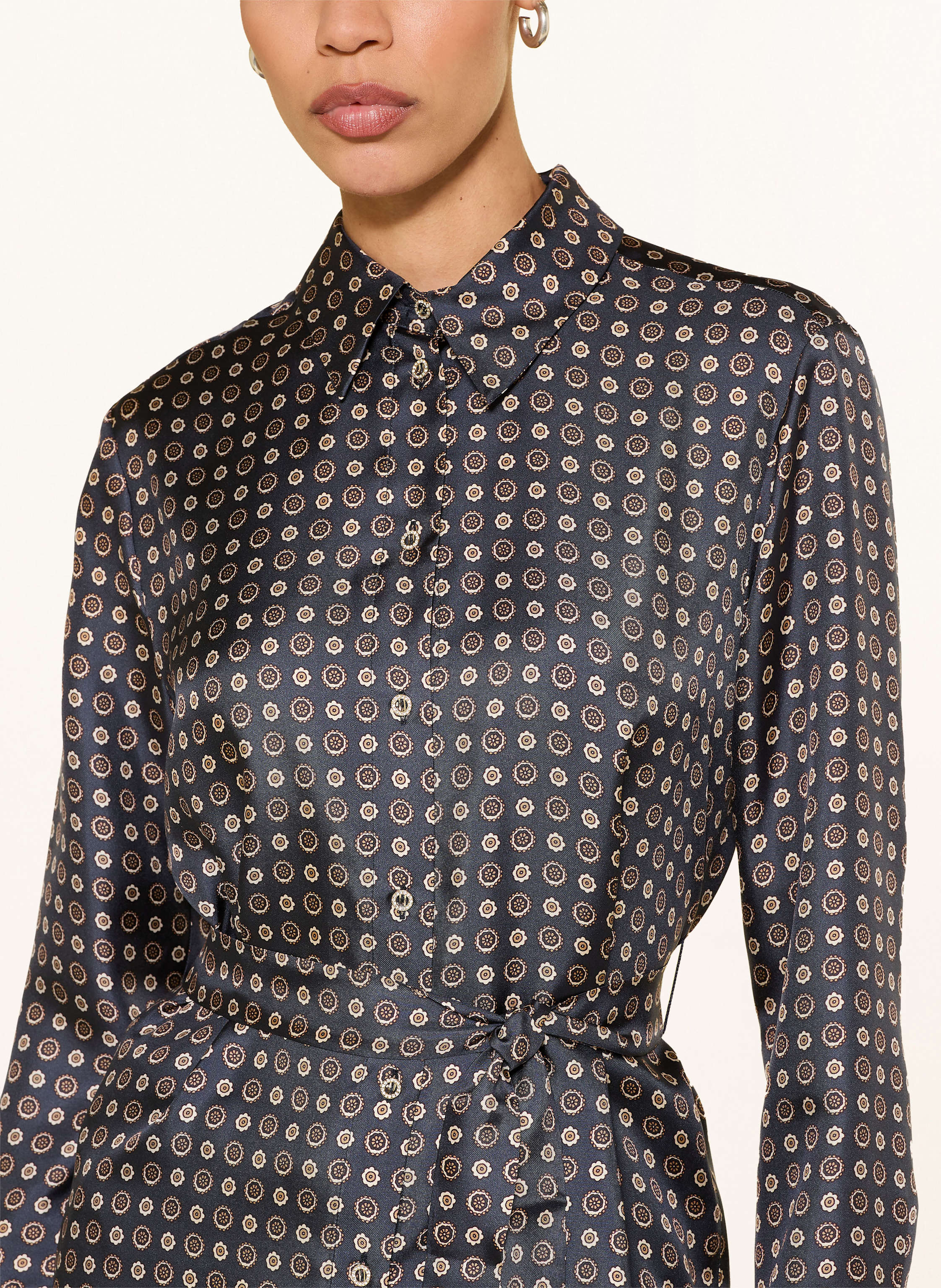 Thumbnail - Max Mara Studio Seidenbluse Boccale blau