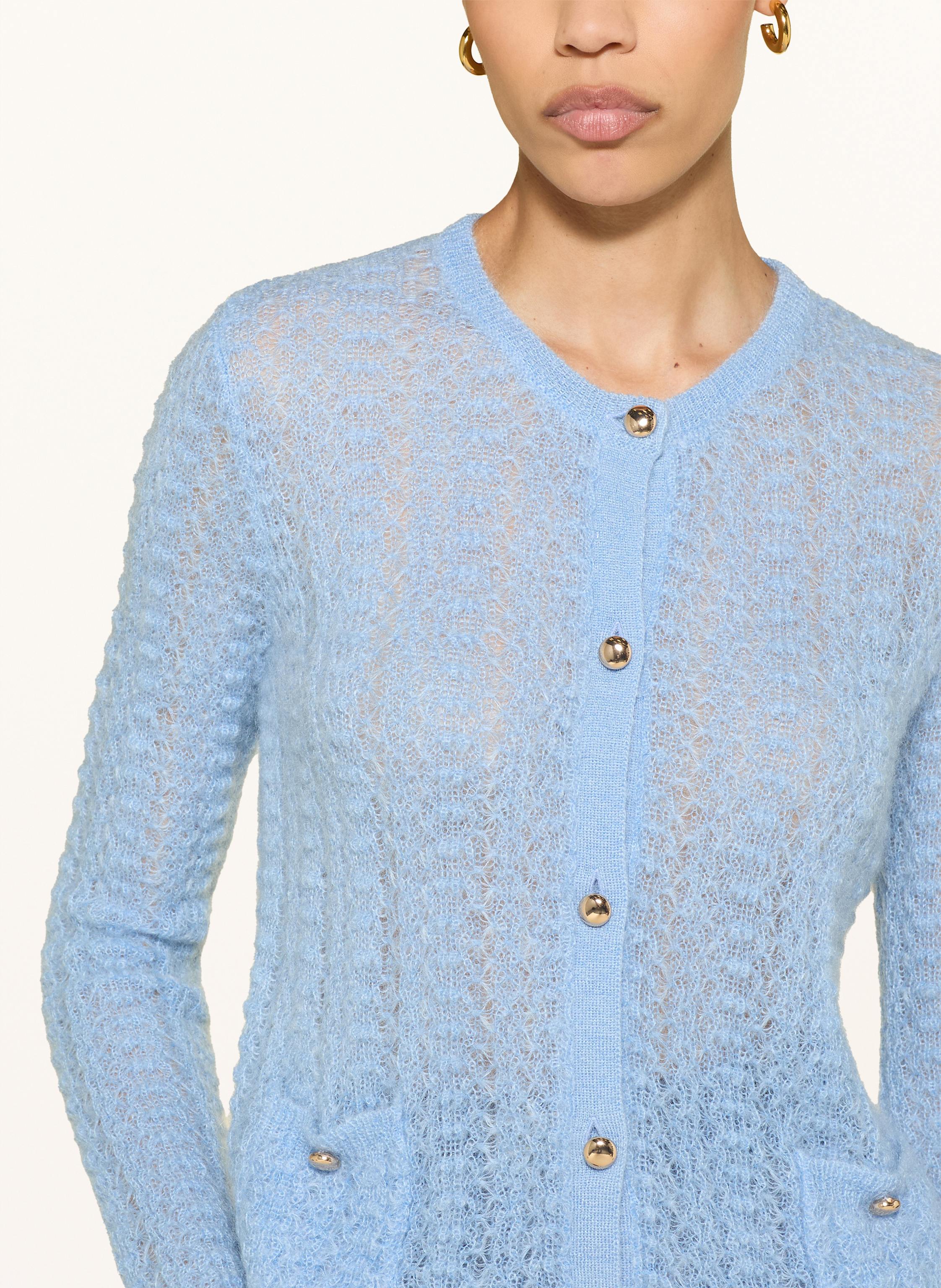 Thumbnail - Max Mara Studio Strickjacke Golia Mit Mohair blau